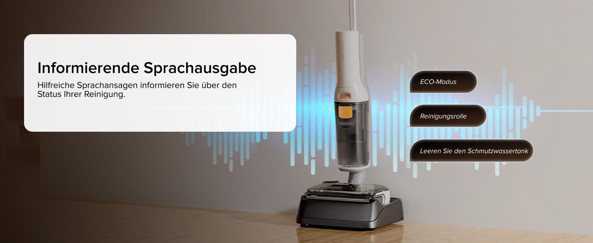 Roborock F25 GT Nass und Trockensauger, 20.000 Pa kabelloser All-in-One-Hartbodenreiniger, Selbstreinigung und Trocknung mit Hohe Temperaturen