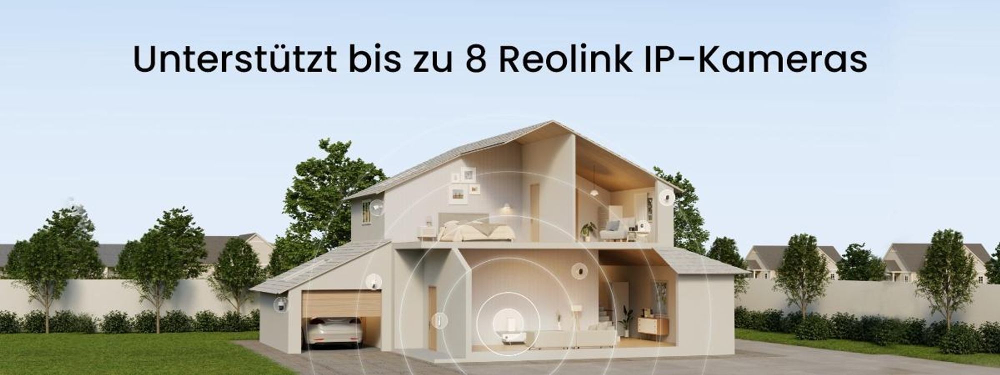 Reolink Argus PT Ultra+Solarpanel x2 mit Home Hub, 4K 8MP Akku Überwachungskamera Set, 5/2,4 GHz, 360° Schwenkbar, mit 64GB SD-Karte, Schwarz