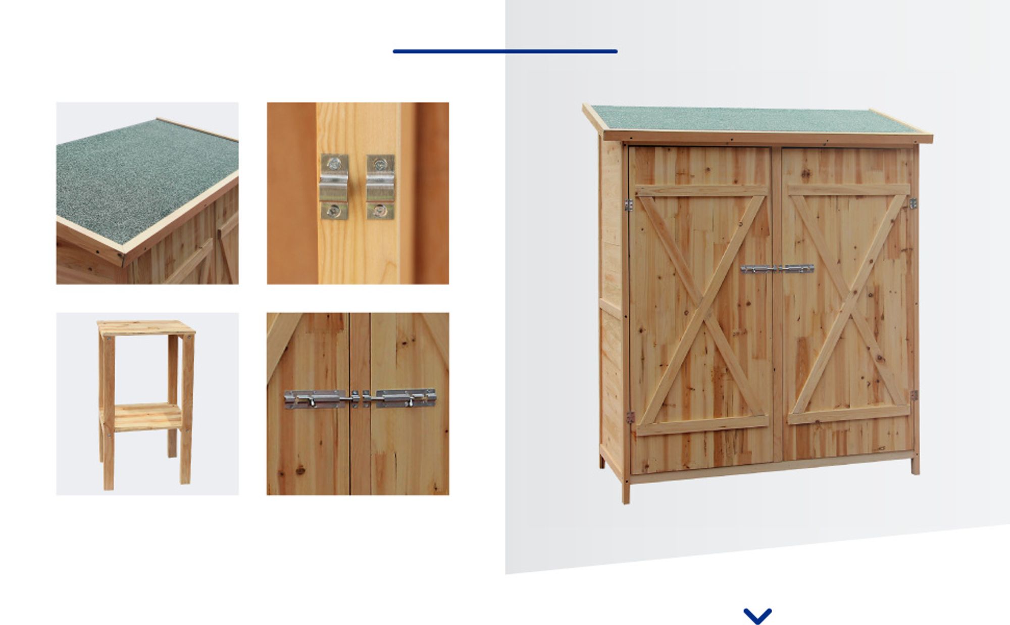 Wiltec Gerätehaus XXL holz Gartenschrank für Gartengeräte inkl. Montagematerial Gartenhaus zur Aufbewahrung Geräteschuppen Geräteschrank