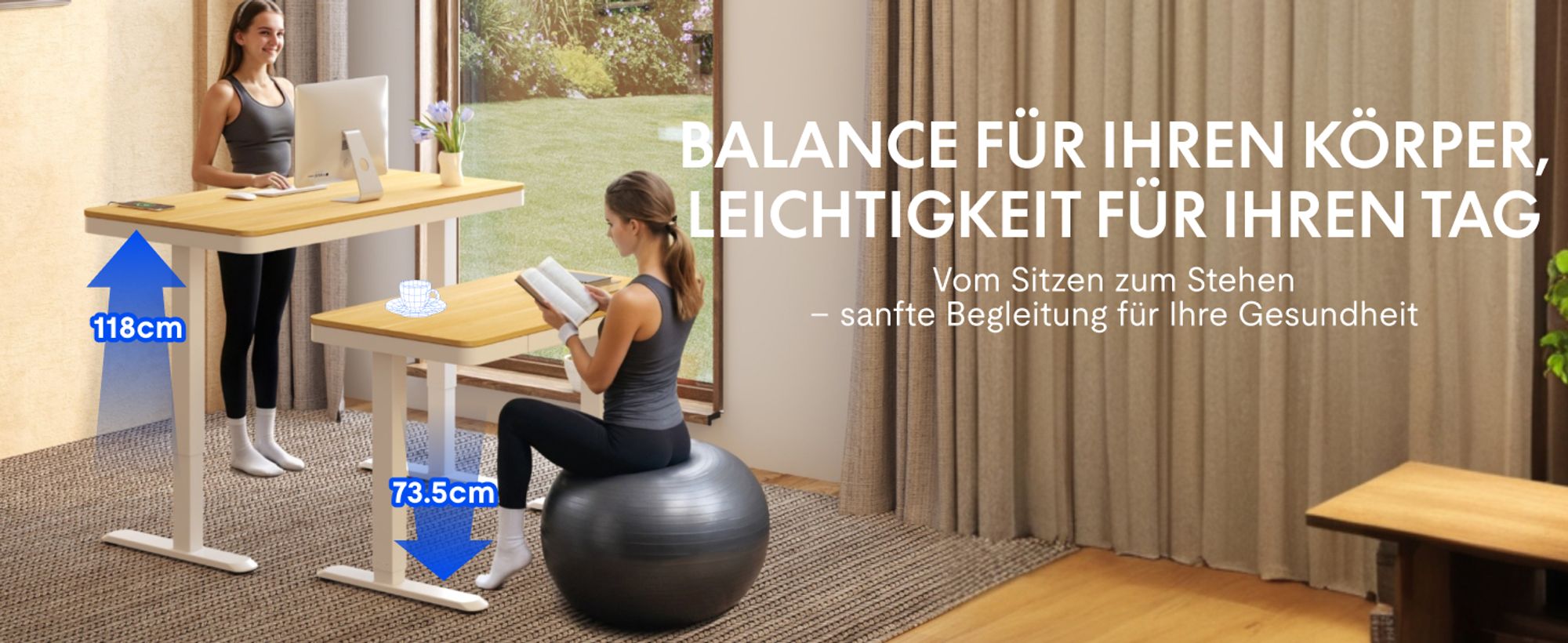 FLEXISPOT Q3 Höhenverstellbarer Schreibtisch  Elektrisch mit Schublade, USB-C, 4 Speicherplätzen, Antikollisionsschutz, LED-Display 120x60cm (Ahorn)