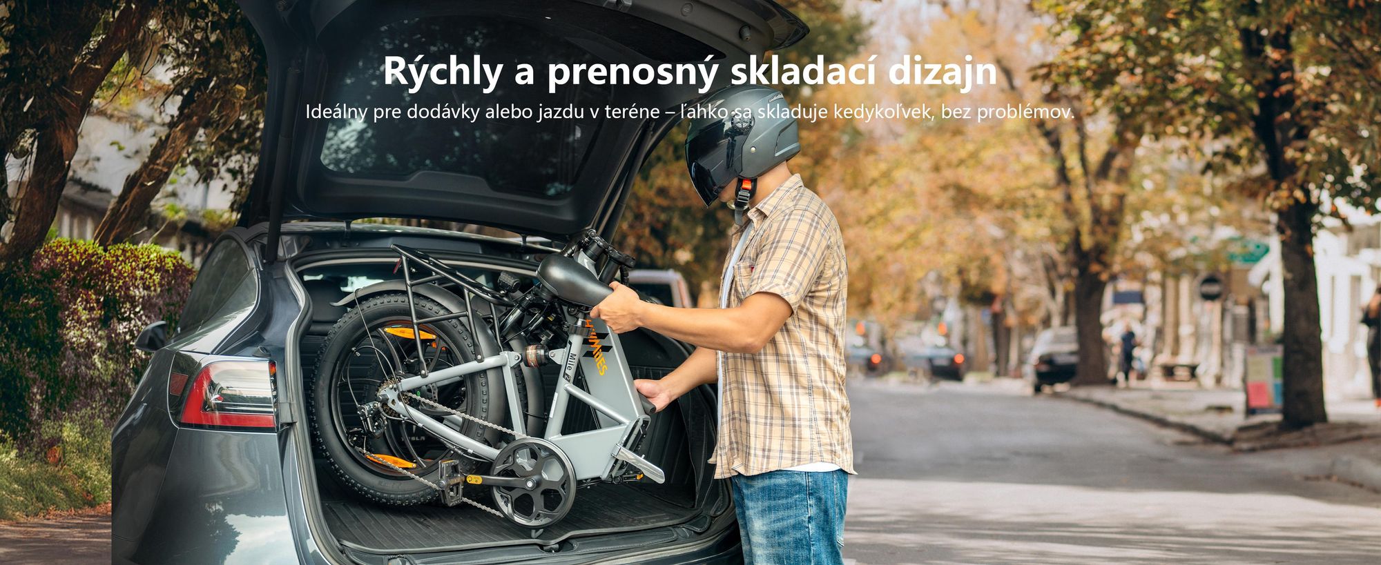 Elektrický bicykel HillMiles Mile 2 - Batéria 36V13Ah 20-palcové kolesá dvojité hydraulické brzdy - Sivý