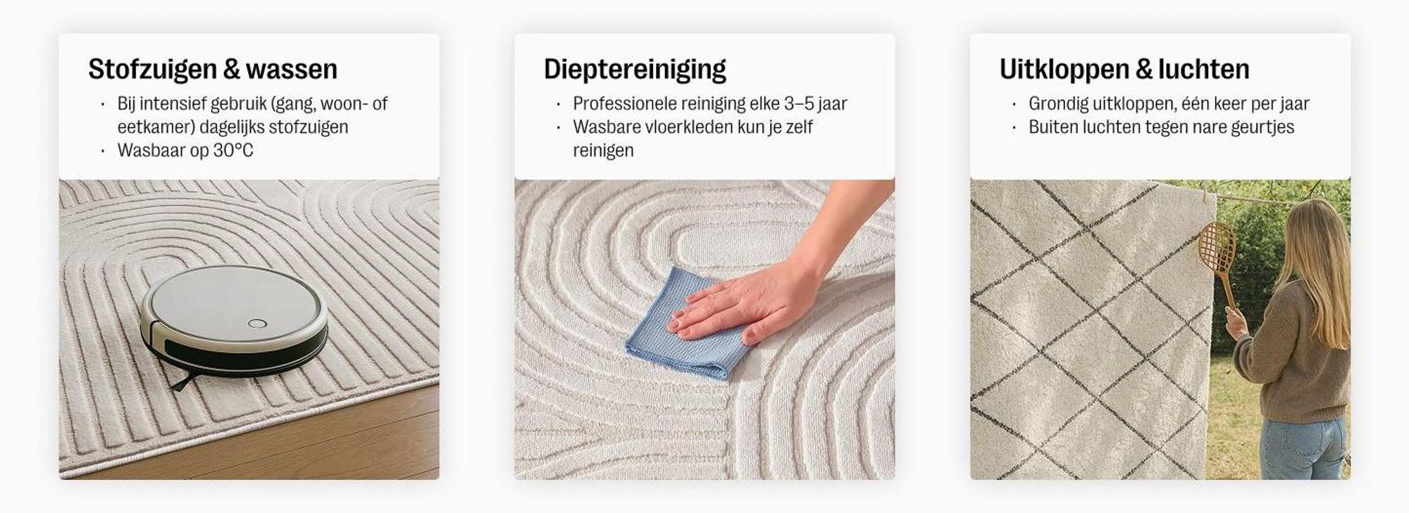 benuta vloerkleed woonkamer Furry Crème 80x300 cm Vachtkleed Woonkamerkleed Loper Antislip Wasbaar Hoogpolig Zacht Pluche Shaggy
