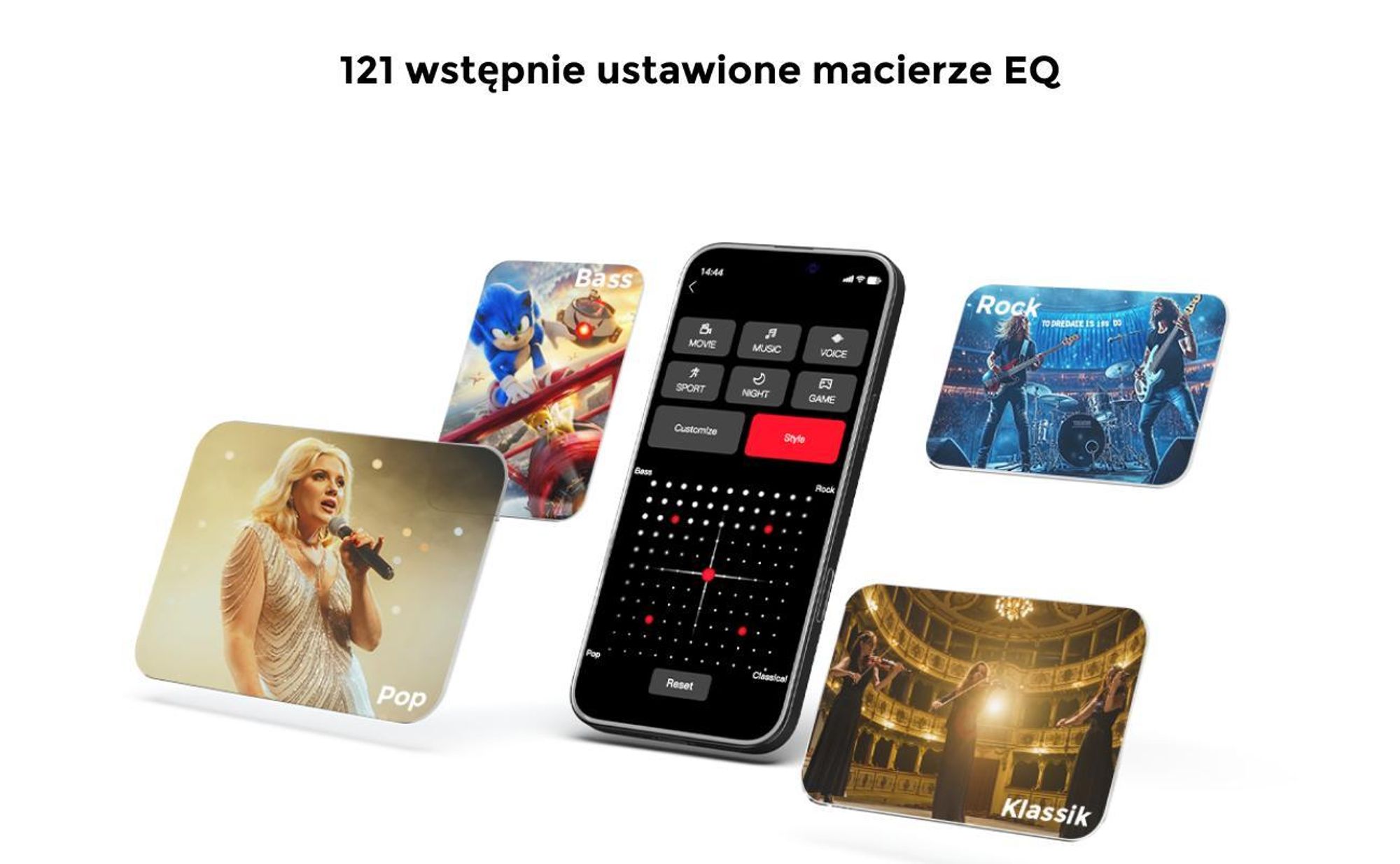 Ultimea Aura A60, 7.1 kan., 350 W, Dolby Atmos, Gra, Film, Muzyka, Noc, Sport, Głos, 98 dB, 75 dB
