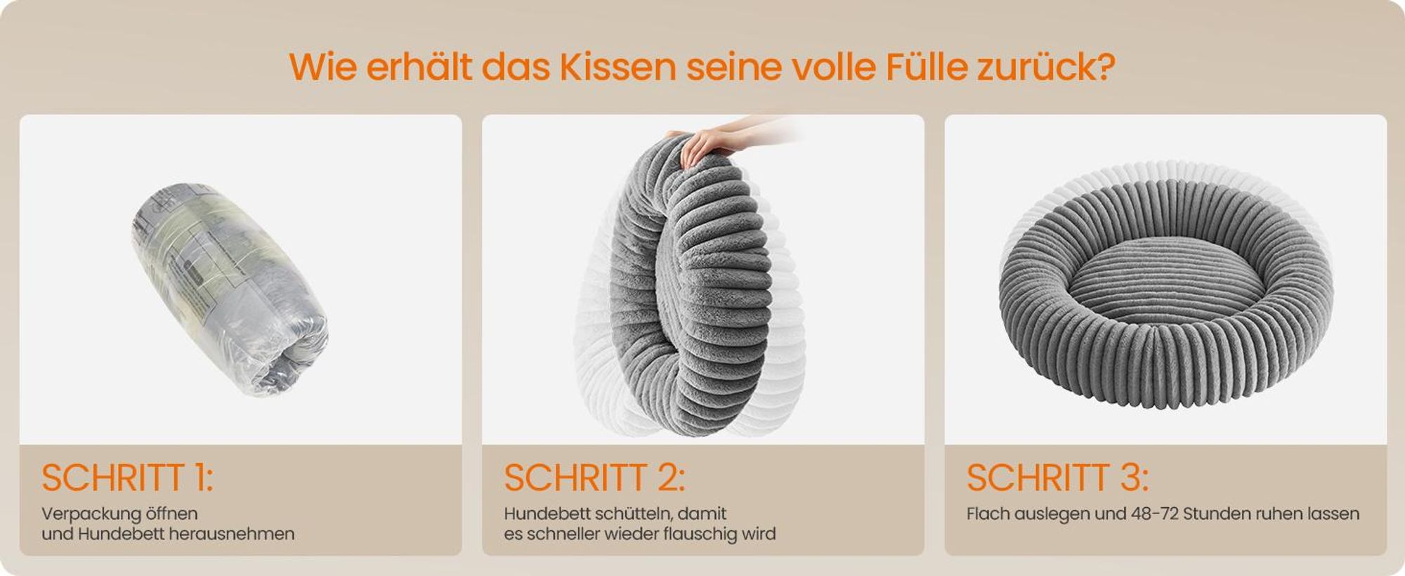 Feandrea Hundebett, extra großes Katzenbett, 100 cm Hundekörbchen, Hundekissen waschbar