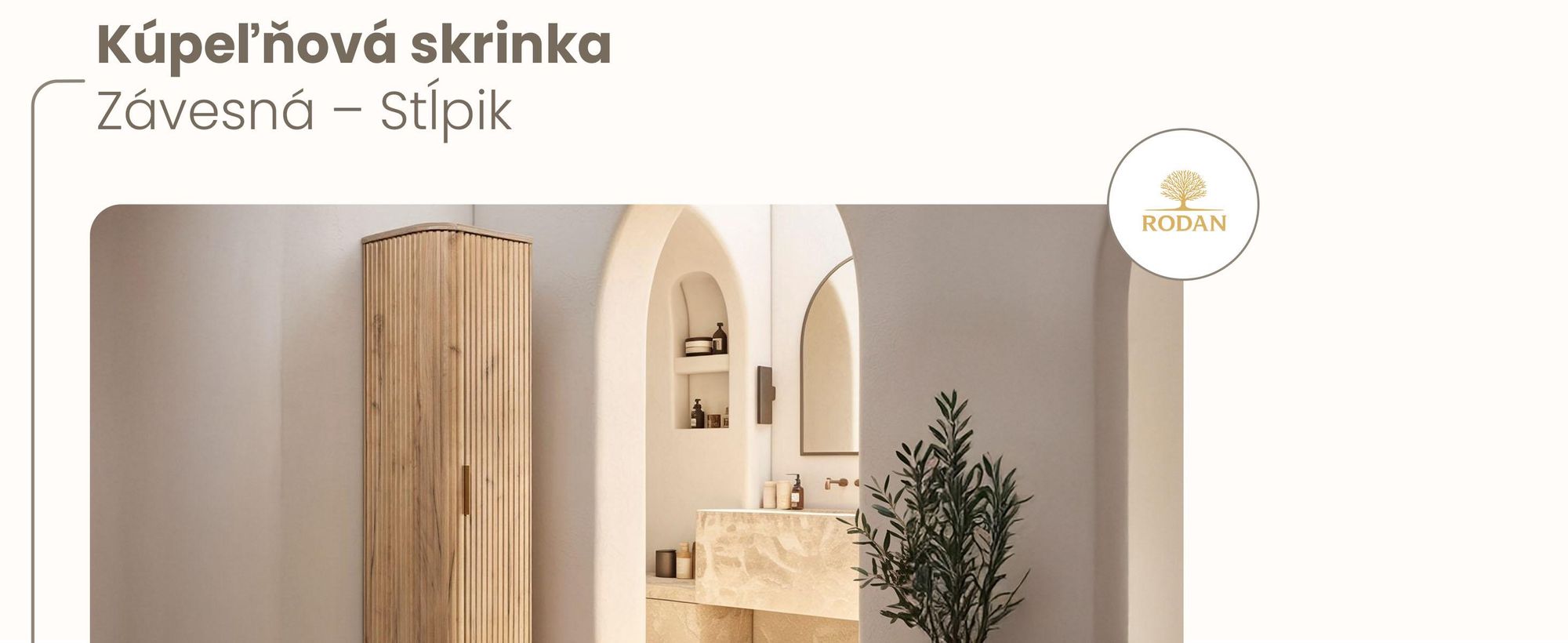 Kúpeľňová Skrinka - 139 CM - Hnedý Mat - MDF - Kúpeľňová Vysoká Skrinka