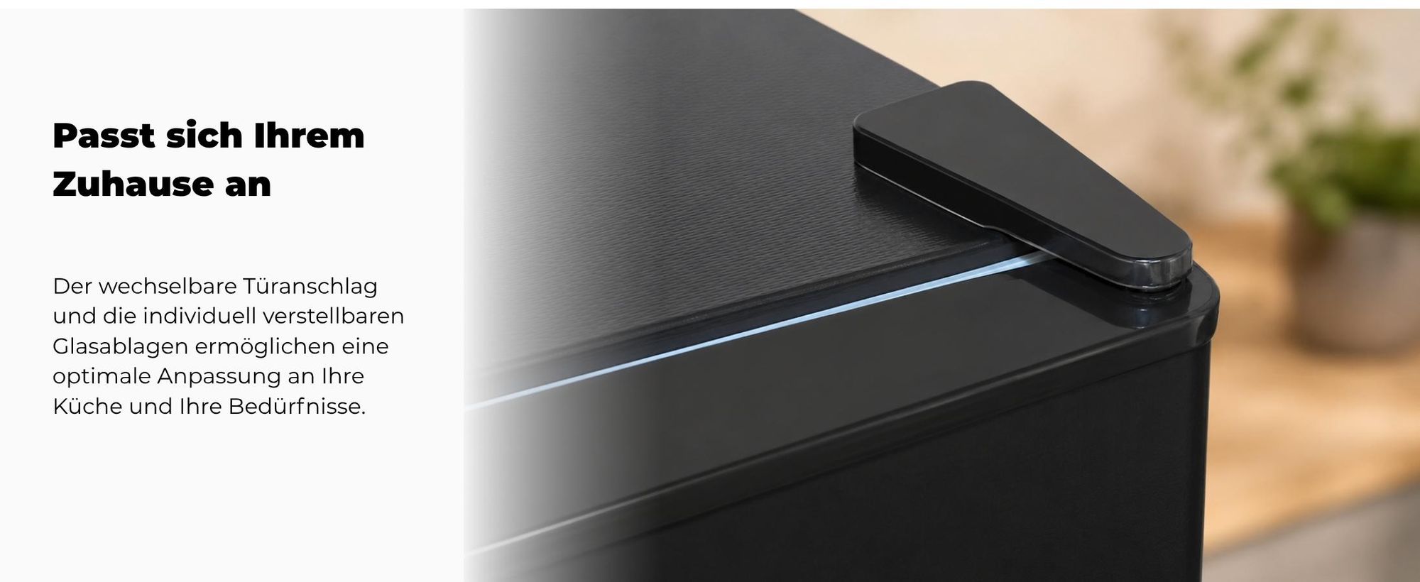 Vollraumkühlschrank | KS5320-V-H-040E schwarz | 242 l Nutzinhalt | LED | Türanschlag wechselbar | 40 dB | Schwarz