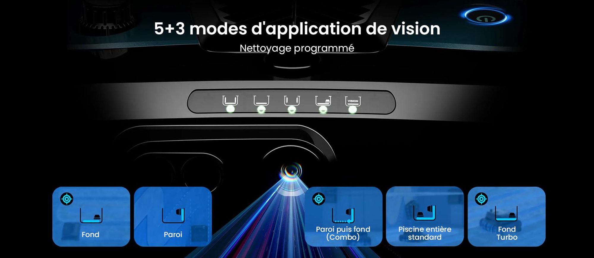Robot de piscine WYBOT S3 : cartographie 3D, vision par IA, alimentation solaire/CC, réservoir de 10 litres à vidange automatique,via application