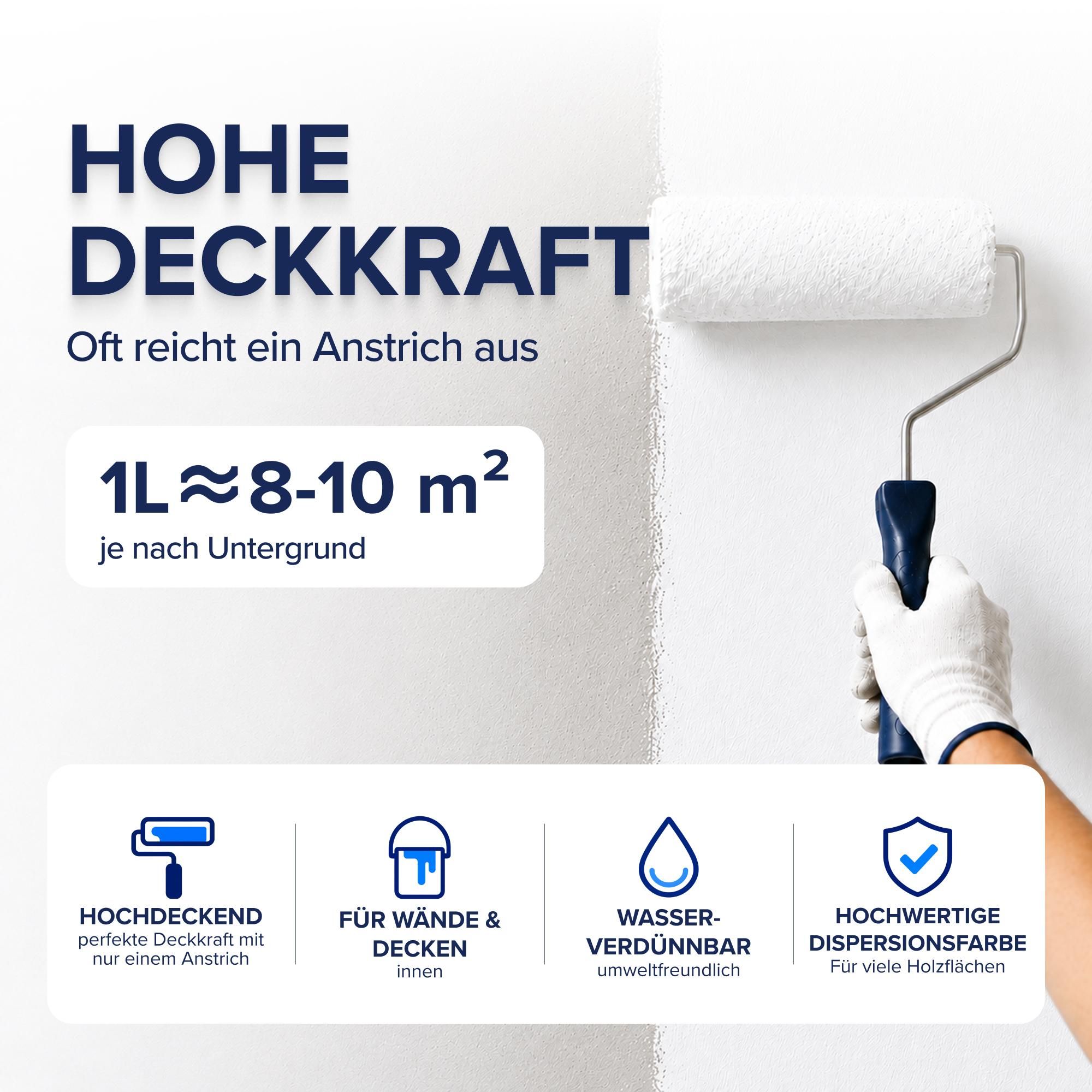 Plid Wandfarbe Polarweiß 10 Liter, matt, emissions- und geruchsarm