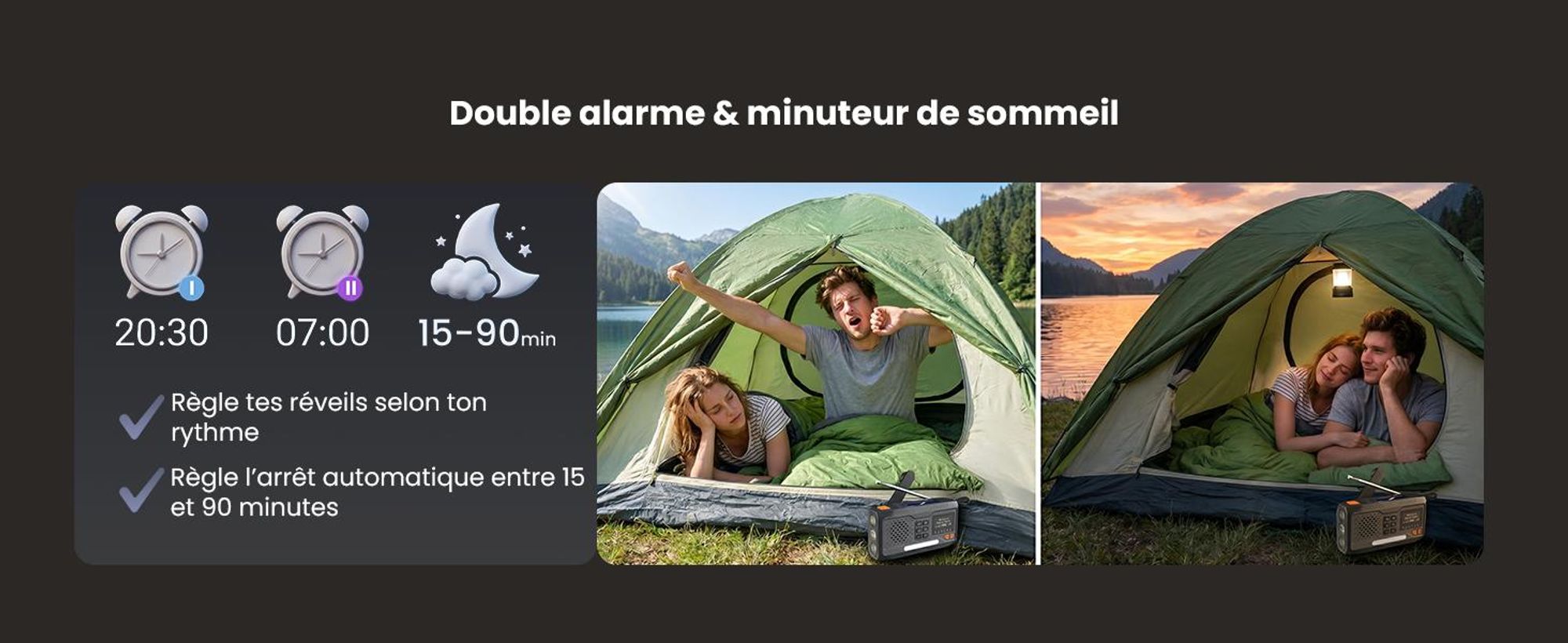 Extralink Radio d’urgence DAB/FM, solaire, dynamo, 4500 mAh, Bluetooth et SOS
