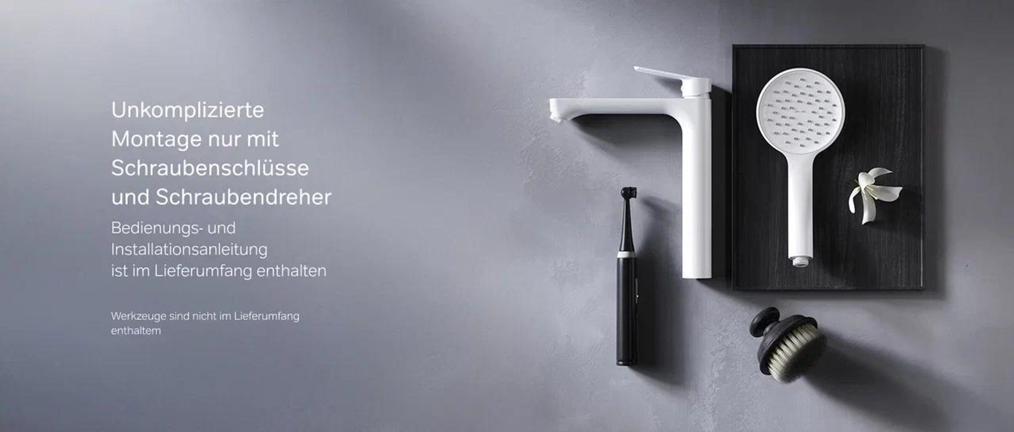 AM.PM Waschtischarmatur Hoch Weiss Wasserhahn Bad Waschbecken Armatur Einhebelmischer Badarmatur Mischbatterie für Badezimmer Aufsatzwaschbecken
