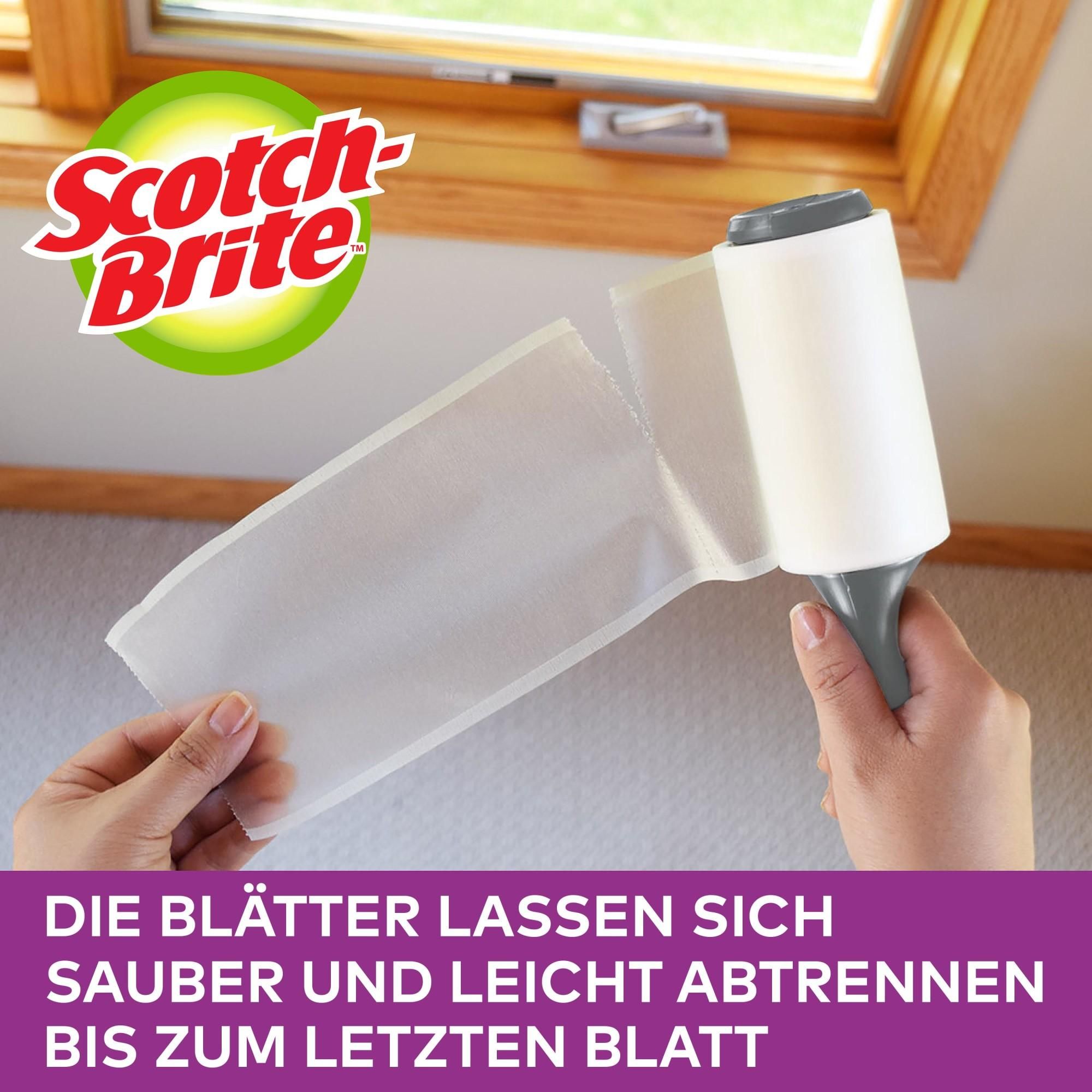 Scotch-Brite™ Pet Extra Sticky Tierhaar-Roller, 48 Blatt + 4 Ersatzrollen