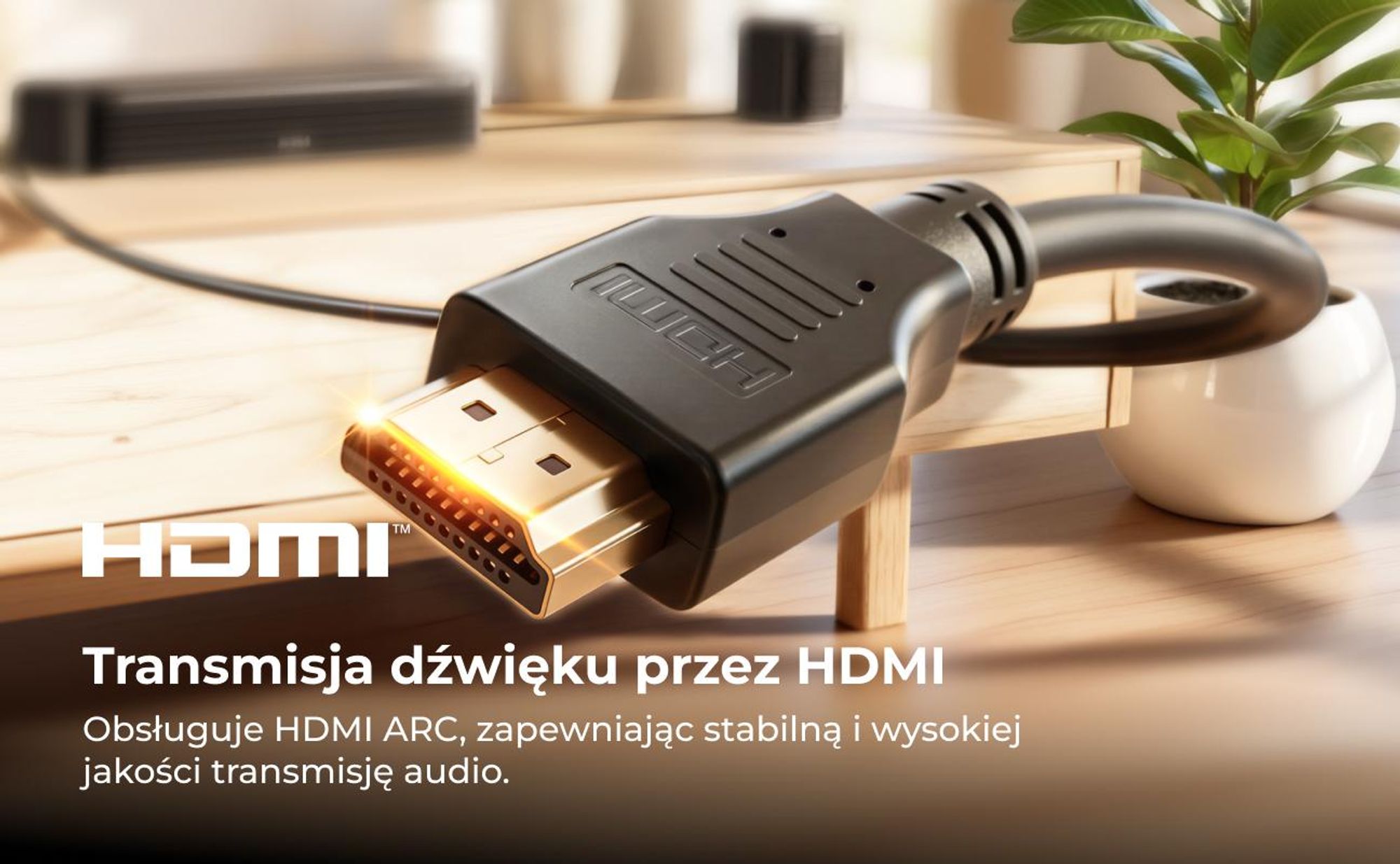 Soundbar ULTIMEA 7.1ch z subwooferem do telewizora, system dźwięku przestrzennego do kina domowego, 4 głośniki surround, HDMI ARC, sterowanie przez aplikację, Aura S4T
