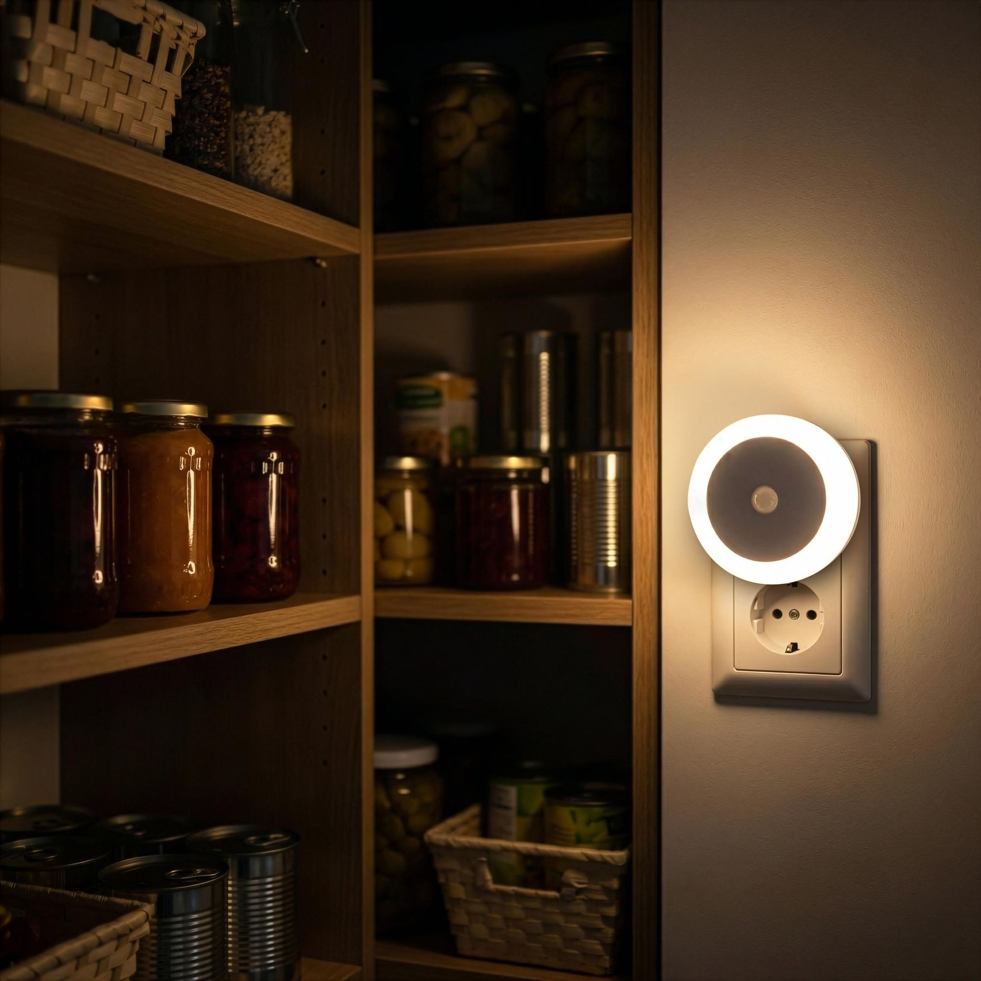 LED Nachtlicht Steckdose mit Bewegungsmelder und Dämmerungssensor | Automatische Orientierungsleuchte Steckdosenlicht Nachtlampe Schlummerlicht