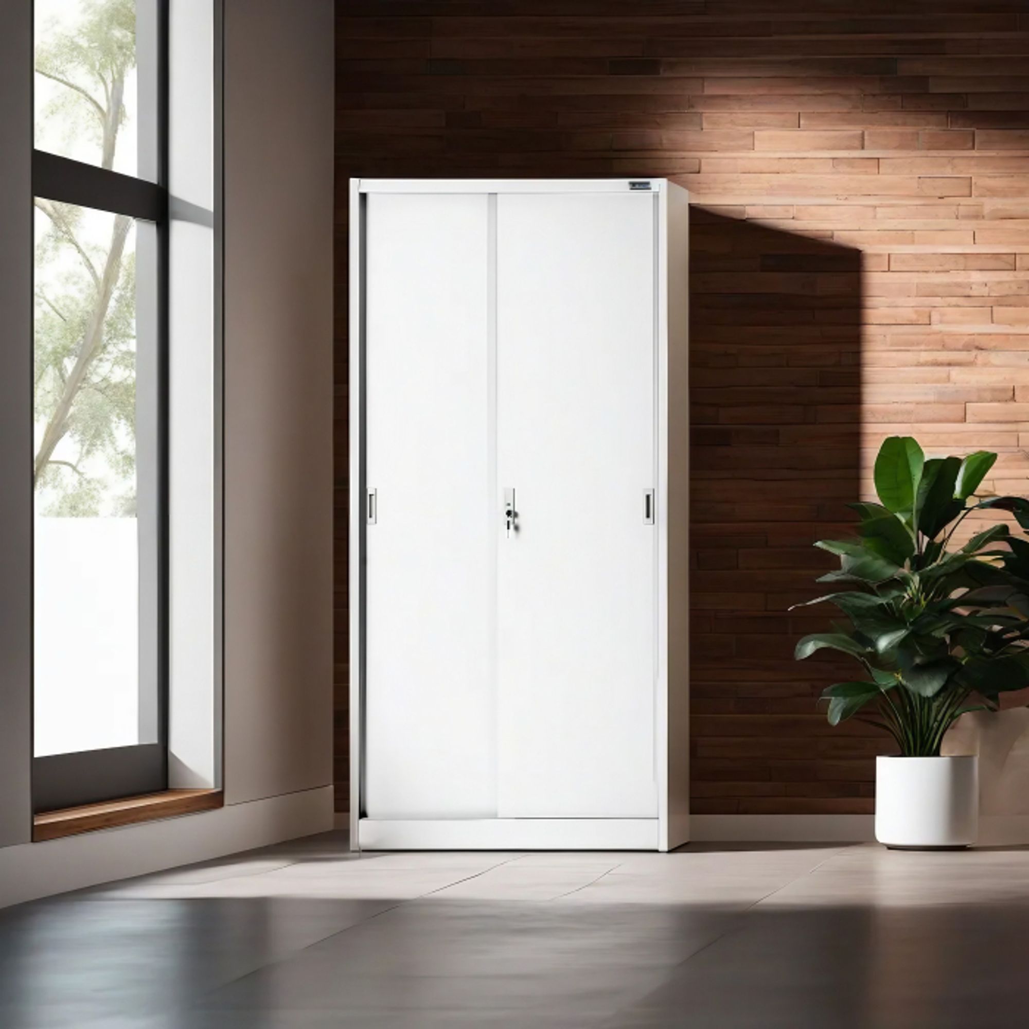 Aktenschrank Büroschrank Stahlschrank weiß  185x90x40