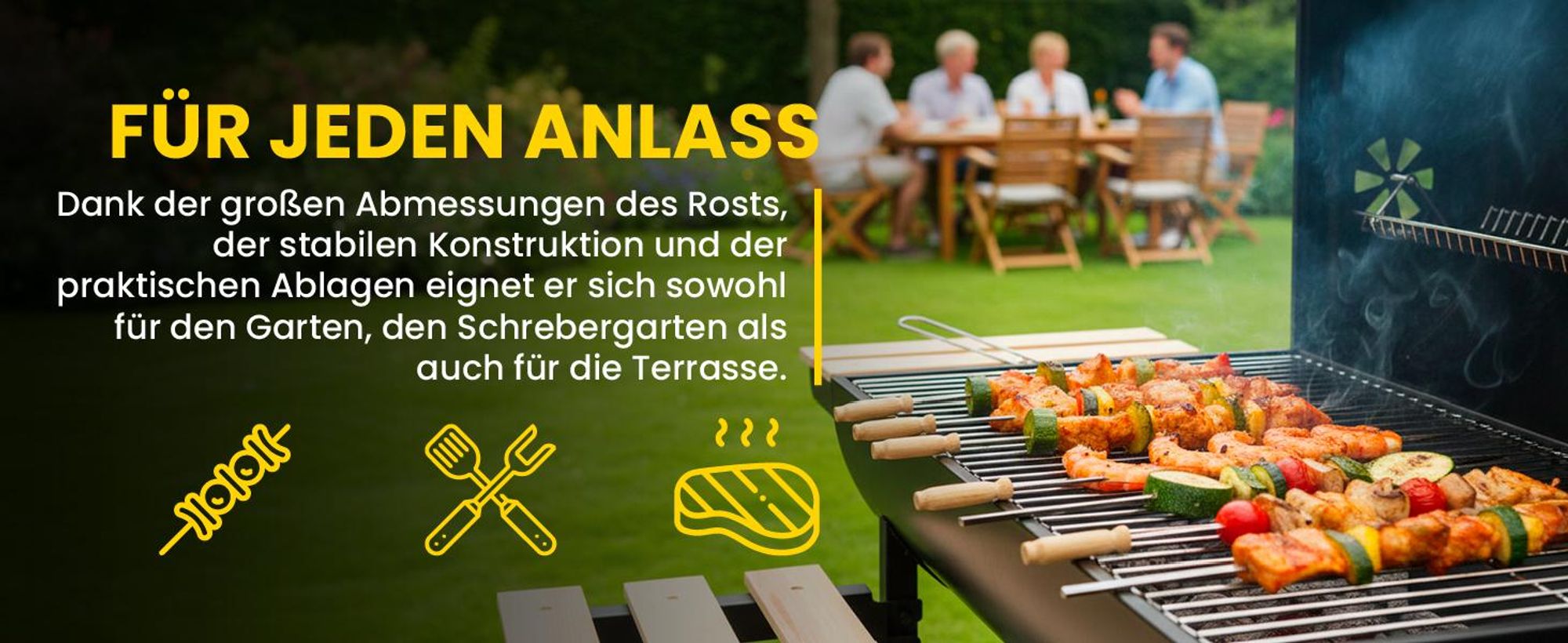 Holzkohlegrill Rundfass mit Deckel Rollen Grillwagen