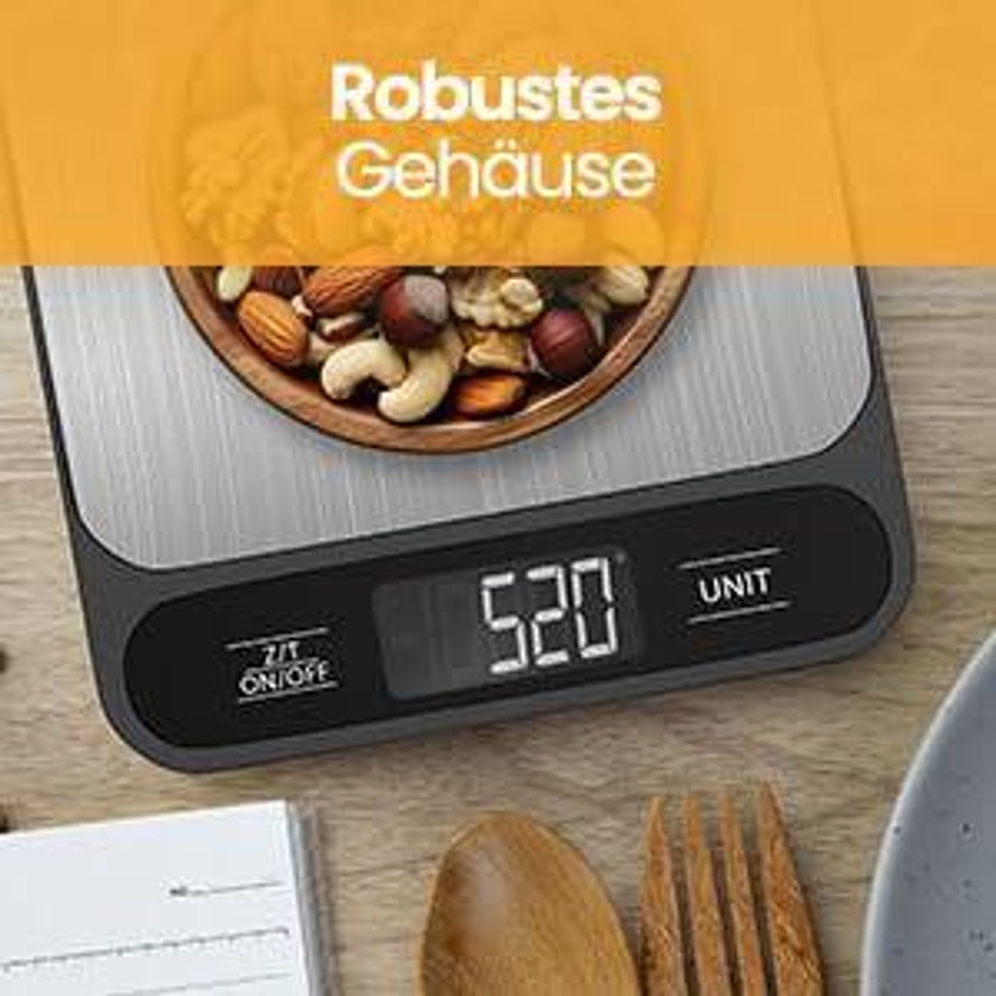 Strex Küchenwaage Digital - Küchenwaage - 1g bis 10kg - Tara-Funktion - Inklusive Batterien - Schwarz