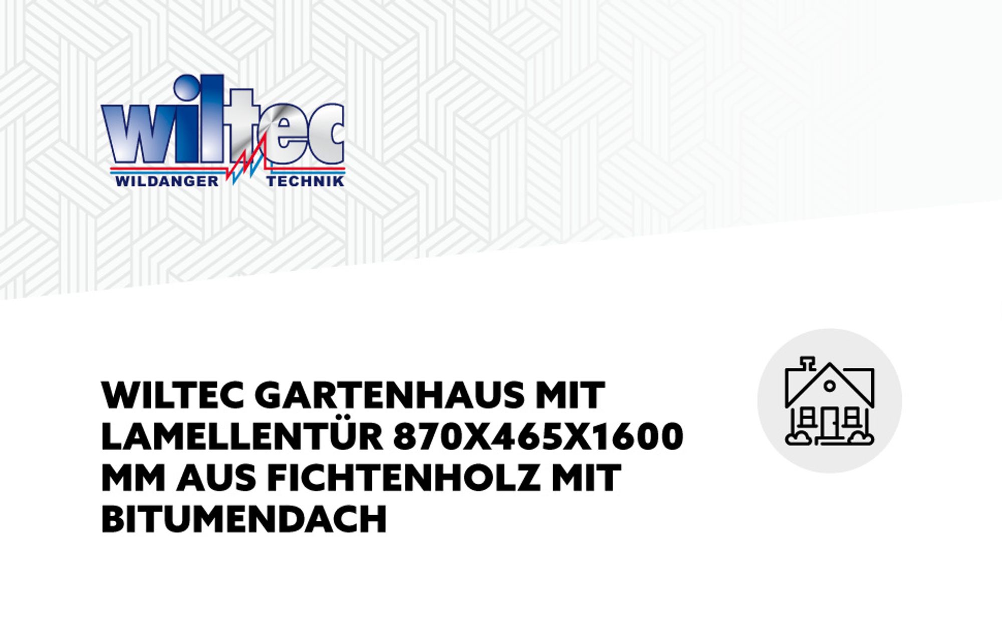 Wiltec Gartenhaus mit Lamellentür aus Fichtenholz mit Bitumendach 870x465x1600mm für Garten, Terrasse & Balkon Gerätehaus Geräteschuppen Holzhaus Werkzeugschrank