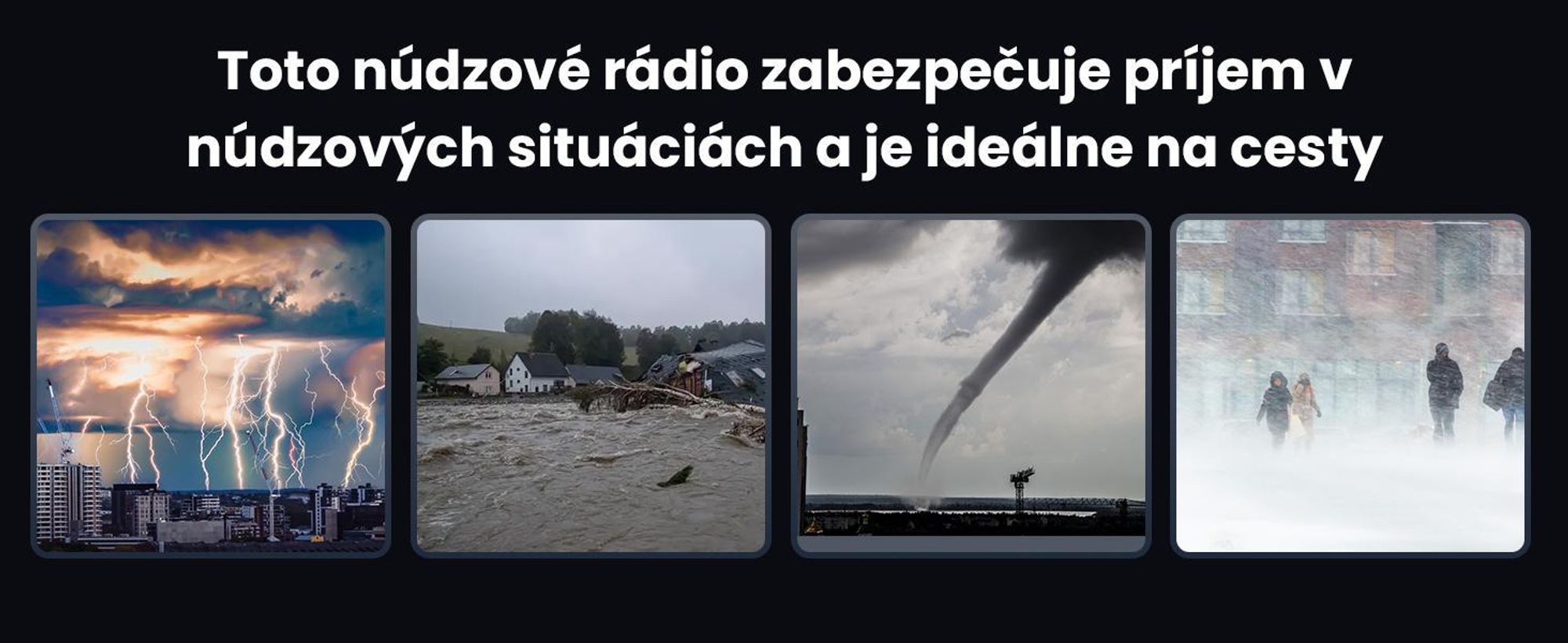 Extralink núdzové rádio AM/FM, solárne a ručné, powerbank 6000 mAh, USB-C, SOS