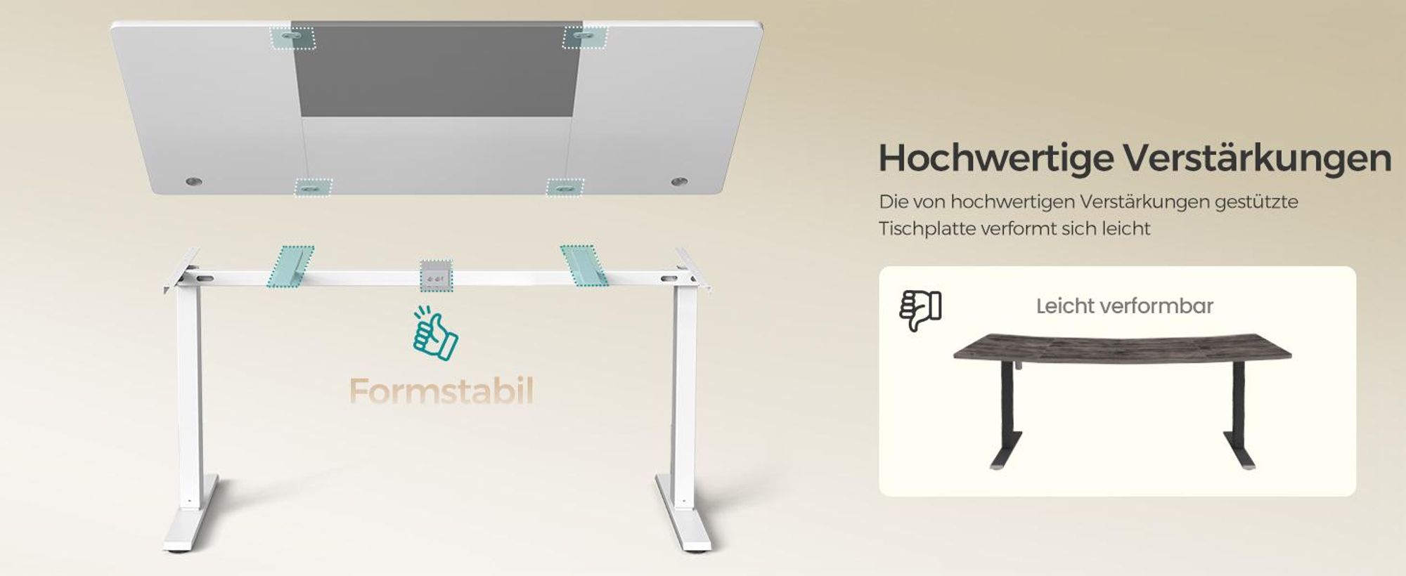 SONGMICS Höhenverstellbarer Schreibtisch elektrisch, USB-C-Anschluss, 180 cm, stufenlos verstellbar, Memory-Funktion mit 4 Höhen