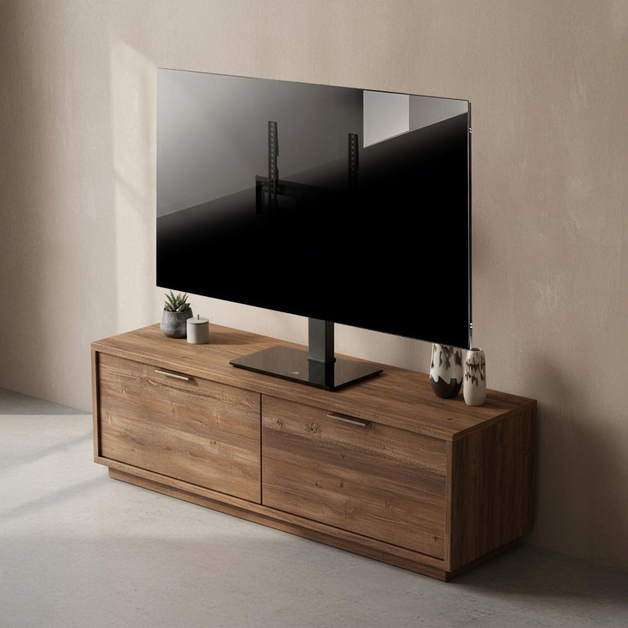 Universal-TV-Ständer Maclean für RTV-Schrank Ständer max. 40kg max. VESA 400x400 Höhen- und Winkelverstellung für TV 32-65", MC-124