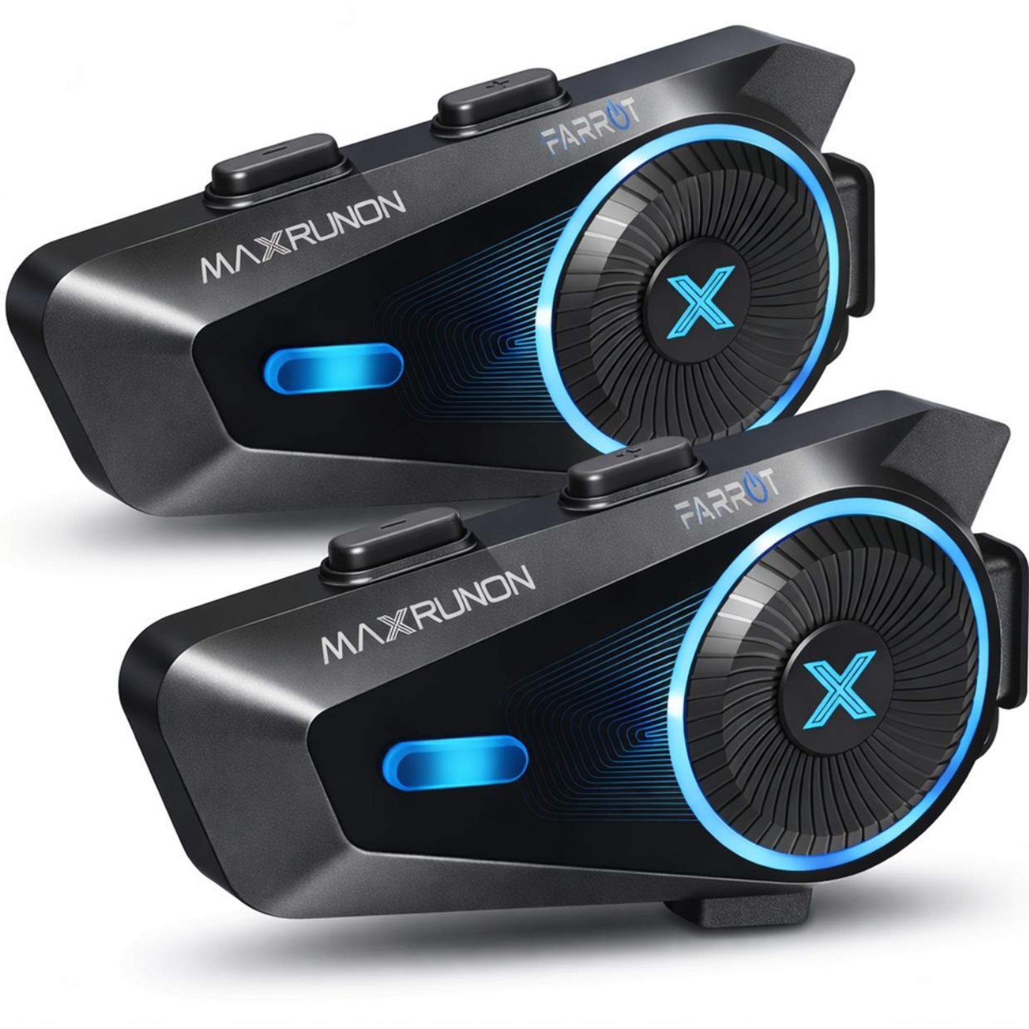 Motocyklový interkom 2 ks FARROT D10 Bluetooth 5.4 Mesh 1600 m do helem