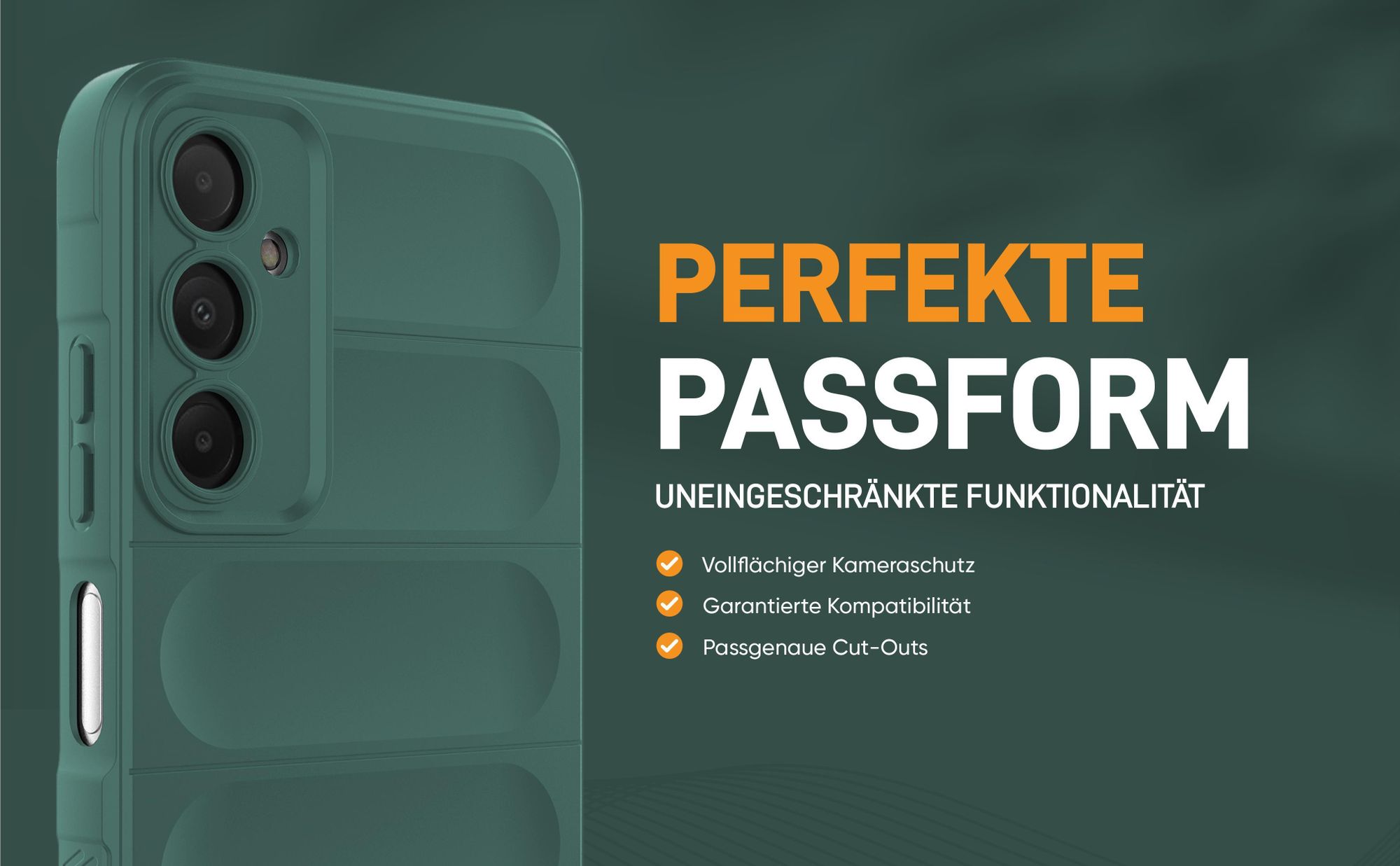 Grünes robustes Smartphone Cover für Samsung Galaxy A05s mit perfekter Passform