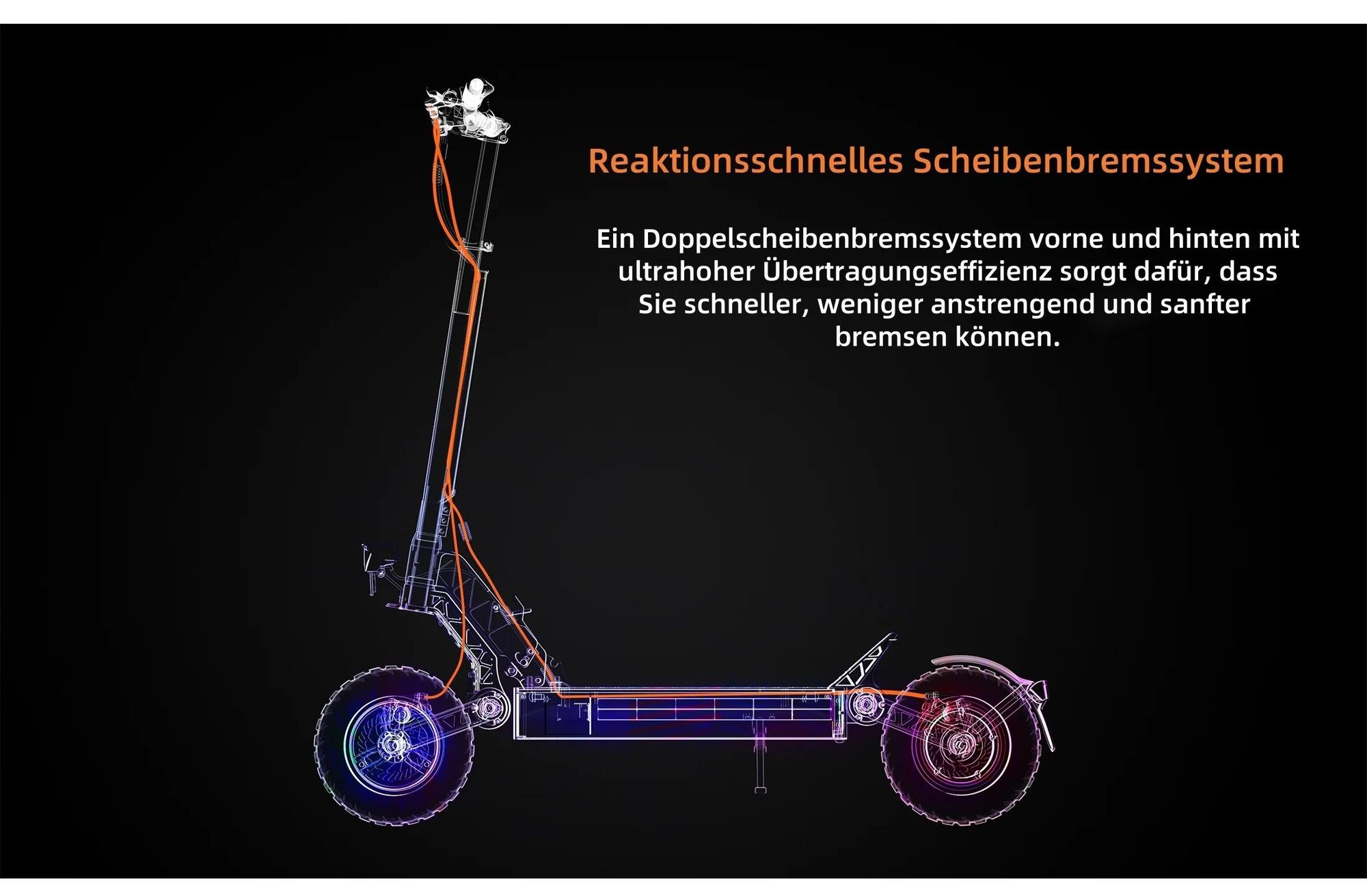 JOYOR S5-Z Faltbar Elektroroller - 600W Motor 48V13AH Akku 10 Zoll Reifen Scheibenbremsen Kurvenlicht - Schwarz