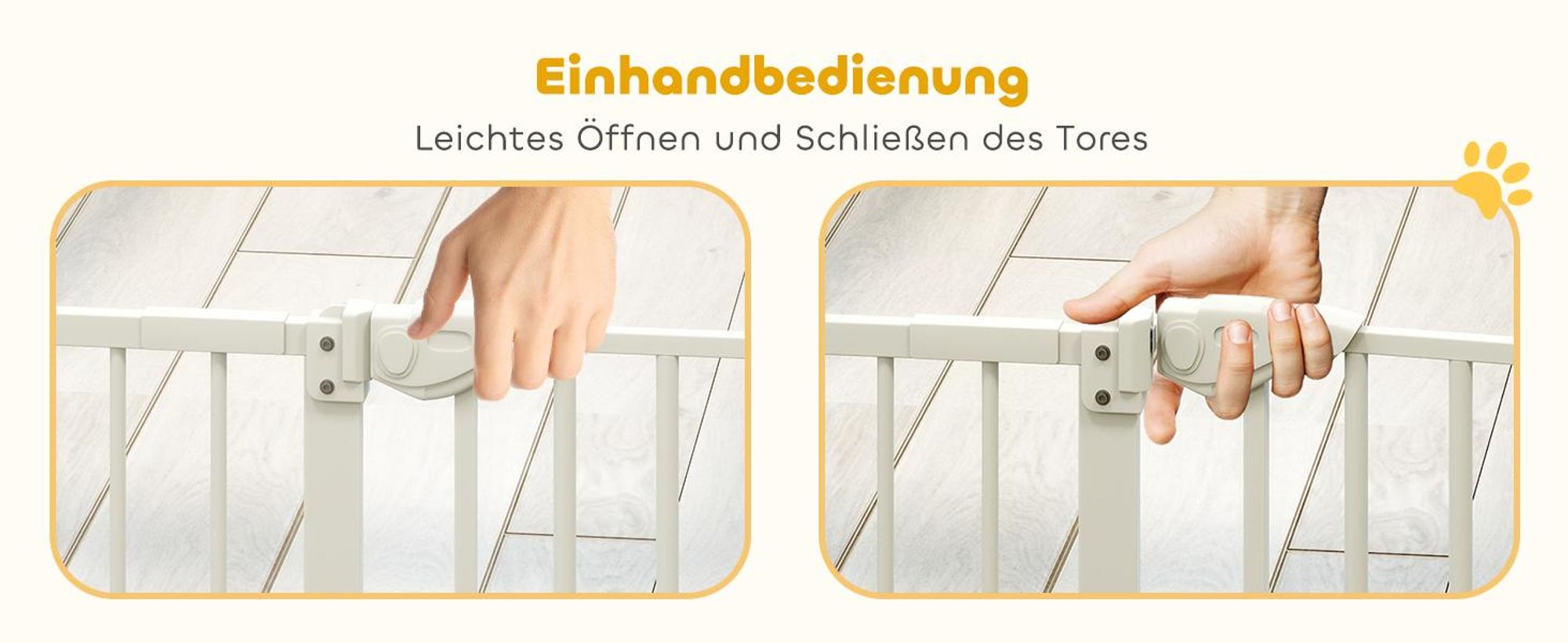 PawHut Türschutzgitter Hunde, Treppenschutzgitter, Hundegitter, Absperrgitter