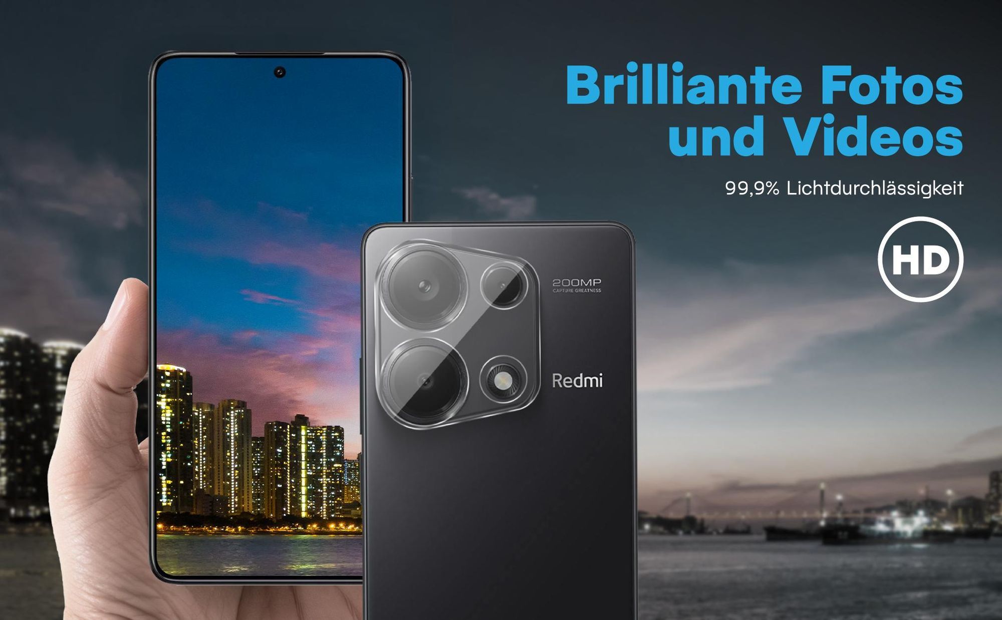 Brilliante Bildqualität mit dem Xiaomi Redmi Note 13 Pro dank 99,9% Lichtdurchlässigkeit