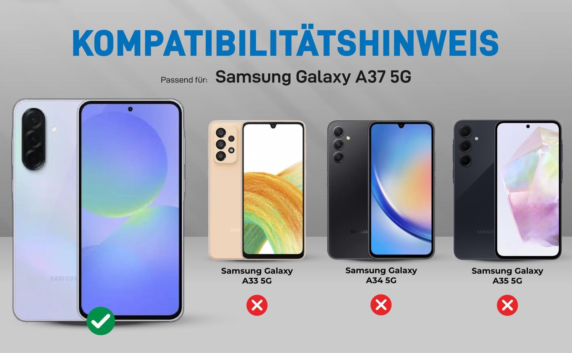 Kompatibilitätshinweise Hülle für Samsung Galaxy A37 5G