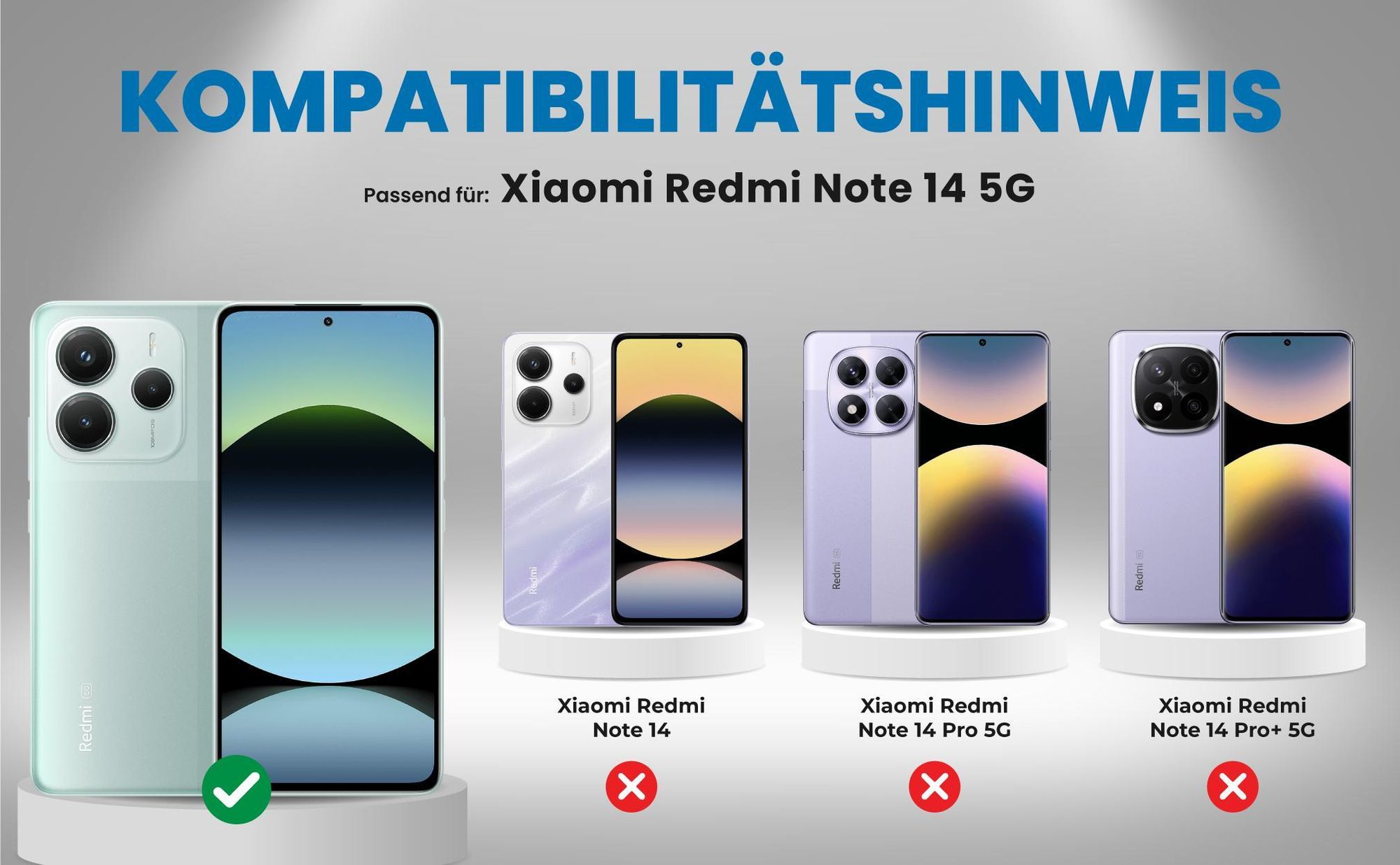 Kompatibilitätshinweise Hülle für Xiaomi Redmi Note 14 5G