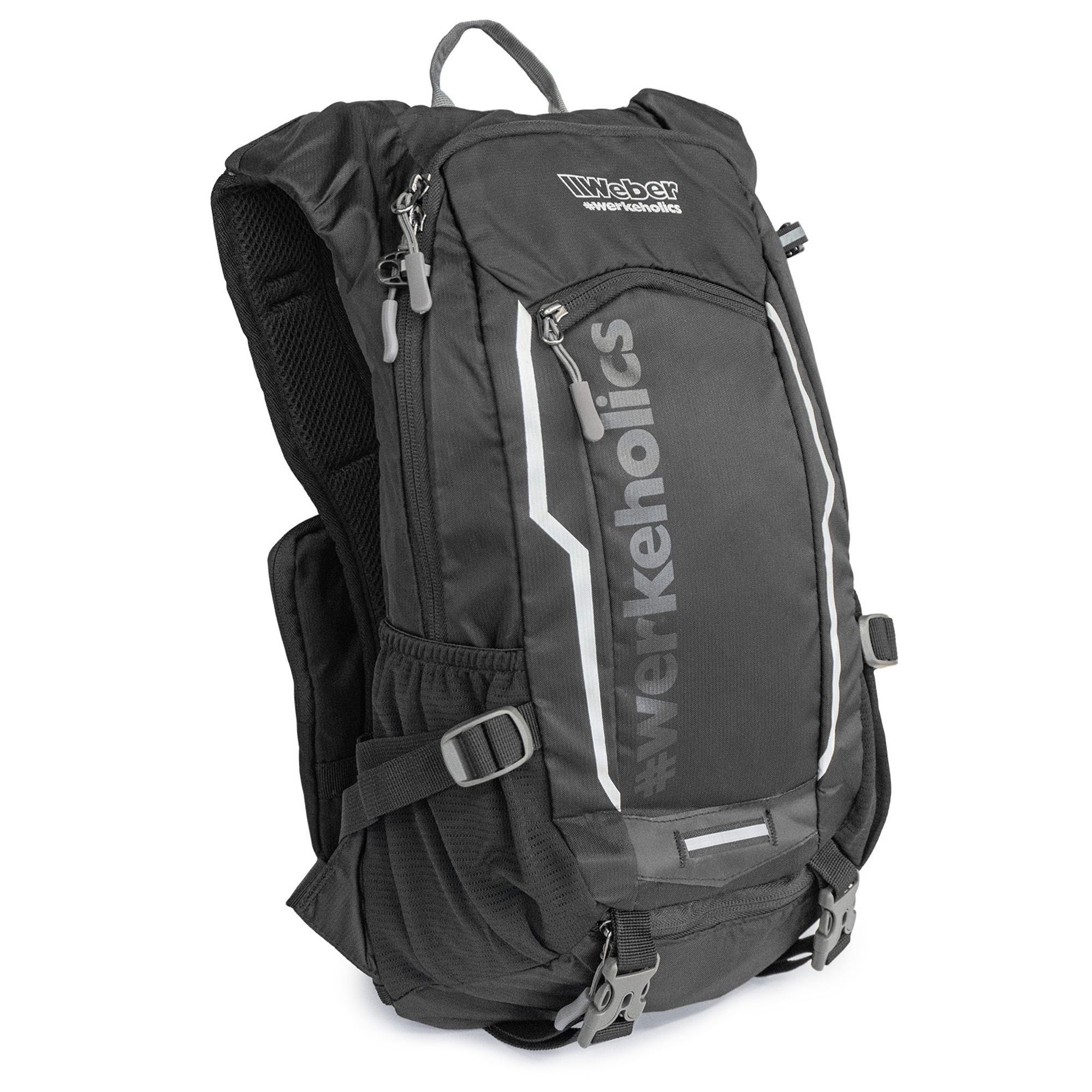 Weber #Werkeholics Outdoor, Fahrrad & Offroad Rucksack schwarz 18 Liter für 2L Trinkblase Fahrradrucksack Trinkrucksack Motorrad Sportrucksack