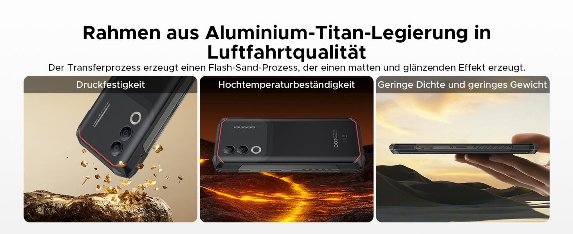 DOOGEE Blade20 Turbo Smartphone Handy, 5G, Android 15, 6,6" 90Hz, 10300mAh Akku, 33W, 8GB+256GB, 50MP, NFC, Fingerabdruck, ohne Vertrag