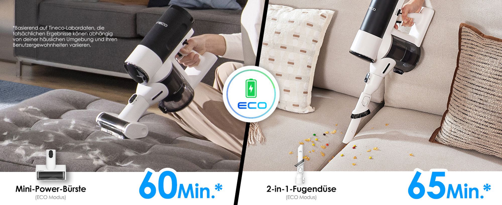 Tineco Floor ONE Switch S7 Nass Trockensauger, Saugwischer 40min, Akku Staubsauger 65min, 70℃ Schnelltrocken, Beidseitige Kantenreinigung, ZeroTangle