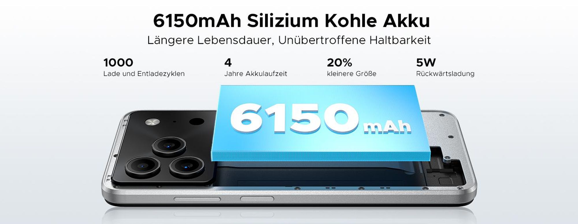 DOOGEE Note 56 Smartphone Handy, Android 16, 6,56" 90Hz HD+, 6150mAh Akku, 24GB RAM+64GB ROM, 4G Dual-SIM, 8MP, Gesichtserkennung, OTG, ohne Vertrag
