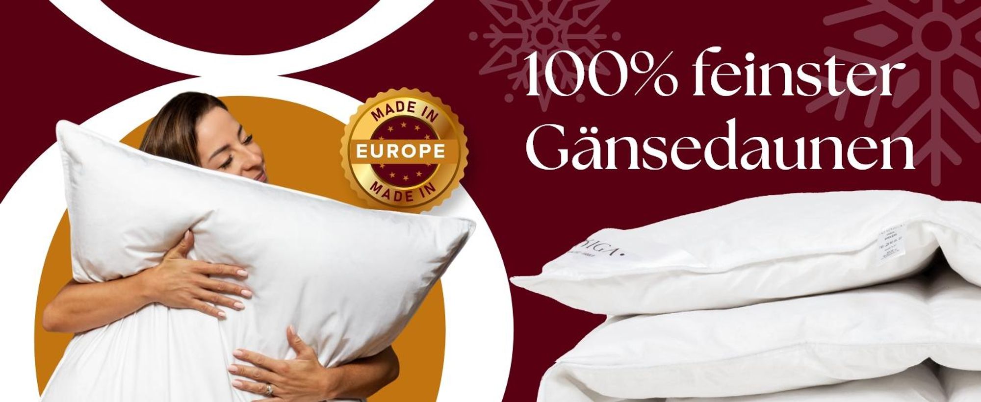 MAXIGA Winter Daunendecke 135x200 – 100% Gänsedaunen, extra warm 1800g, atmungsaktiv & waschbar,  , Allergikerfreundlich
