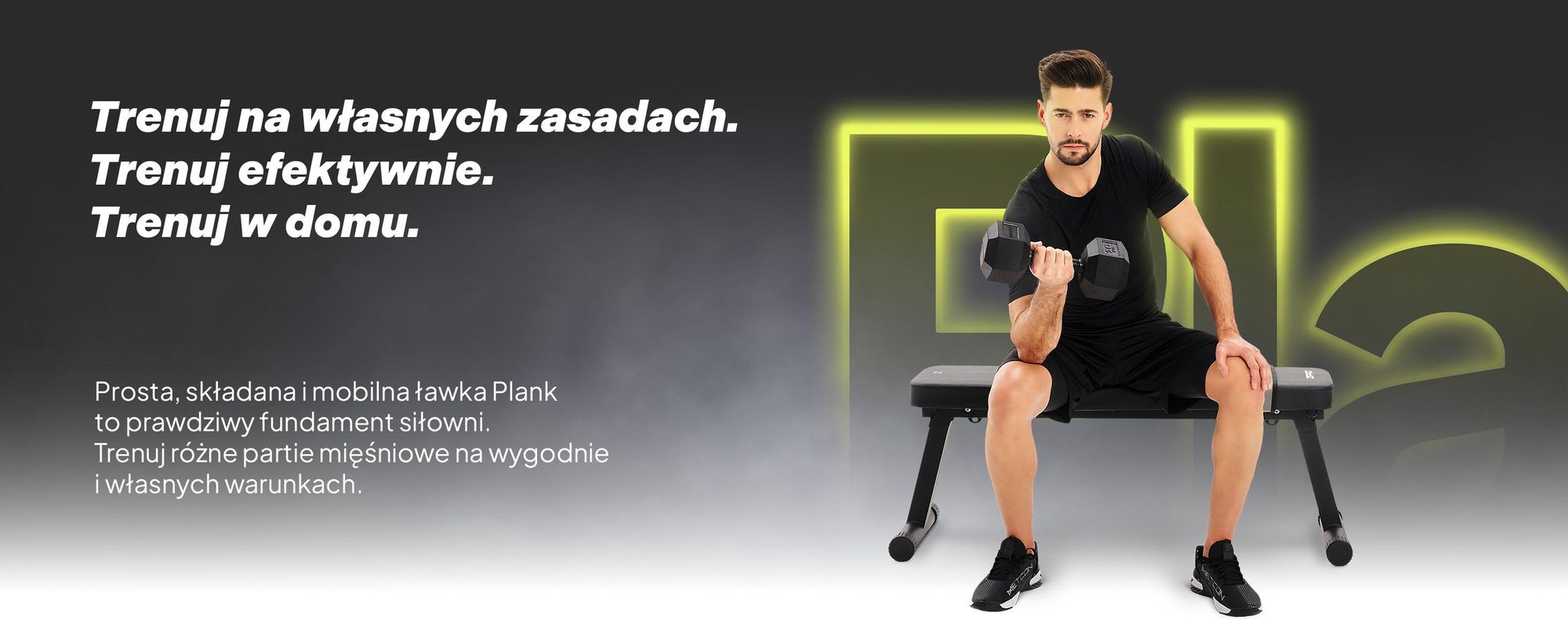 Ławka do ćwiczeń Zipro Flat Plank – składana ławka fitness do użytku domowego, ultrakompaktowa, z uchwytem do przenoszenia, wytrzymałość do 230 kg, ławka treningowa do ćwiczeń z hantlami i biodrami
