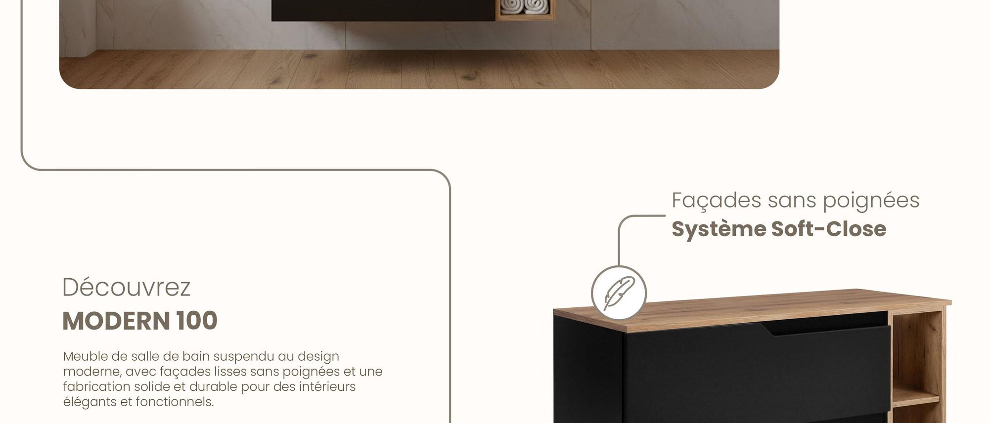 RODAN, meuble de salle de bain, armoire moderne, meuble sous vasque, meuble sous lavabo