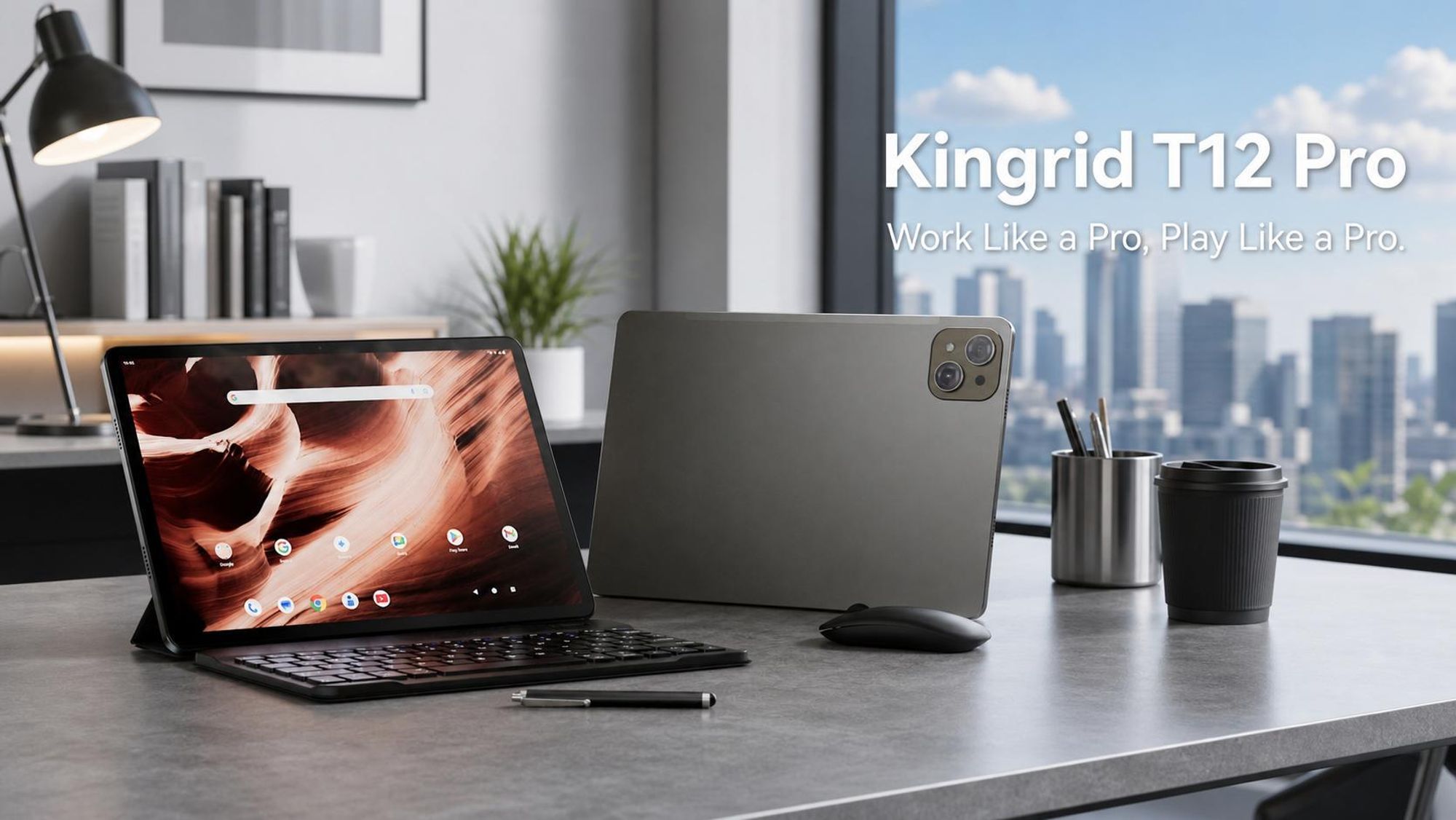 KOBONA-Kingrid T12 Pro 11,5" 2,8K 120Hz, Dual 4G SIM, 8000mAh, 32GB(8+24) RAM+256GB ROM, Android 16, Helio G100, 13MP+8MP Dual Kamera, 2TB Erweiterung