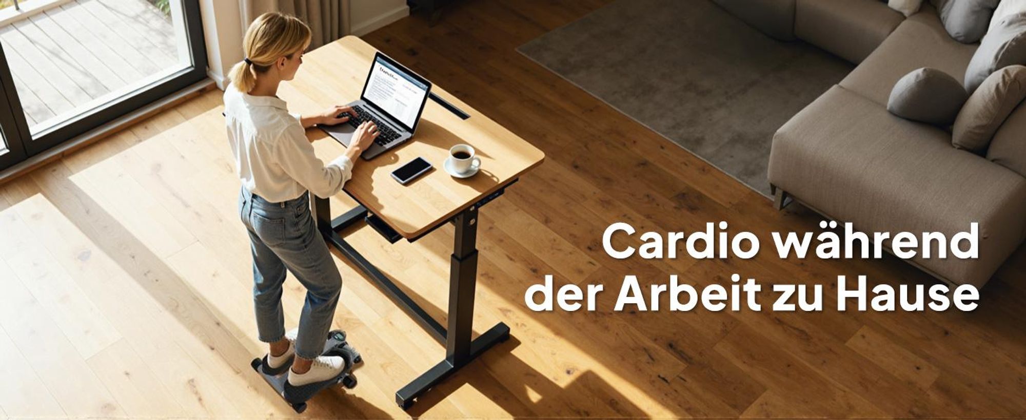 SPORTNOW 2 in 1 Mini-Stepper für Zuhause mit Power Ropes, Up-Down Stepper