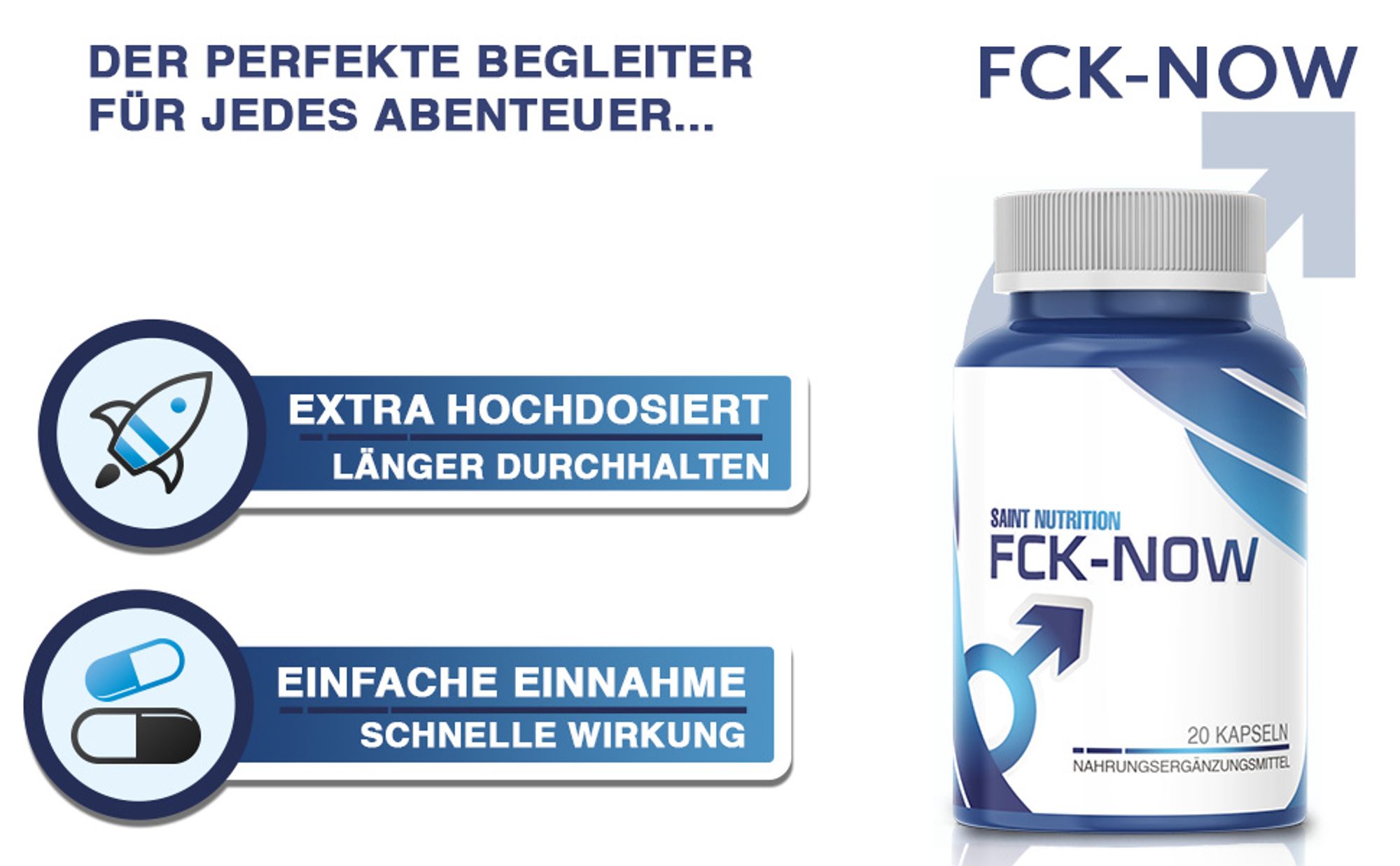 Saint Nutrition® FCK NOW Kapseln- längerer Sеx – Verzögerung der Ejakulation – Erеktionsmittel - Mann - mehr Potenz