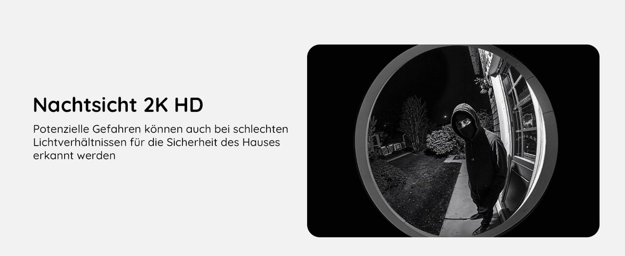 2K video deurbel met camera, Wi-Fi, batterij, 32GB opslag, 2,4GHz Wi-Fi, 180° ultrabreed gezichtsveld, draadloze deurbel