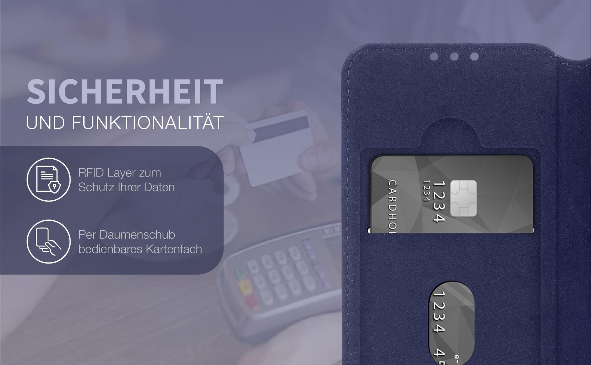 Ledercase für das Samsung Galaxy A36 5G mit RFID Schutz und Kartenfach