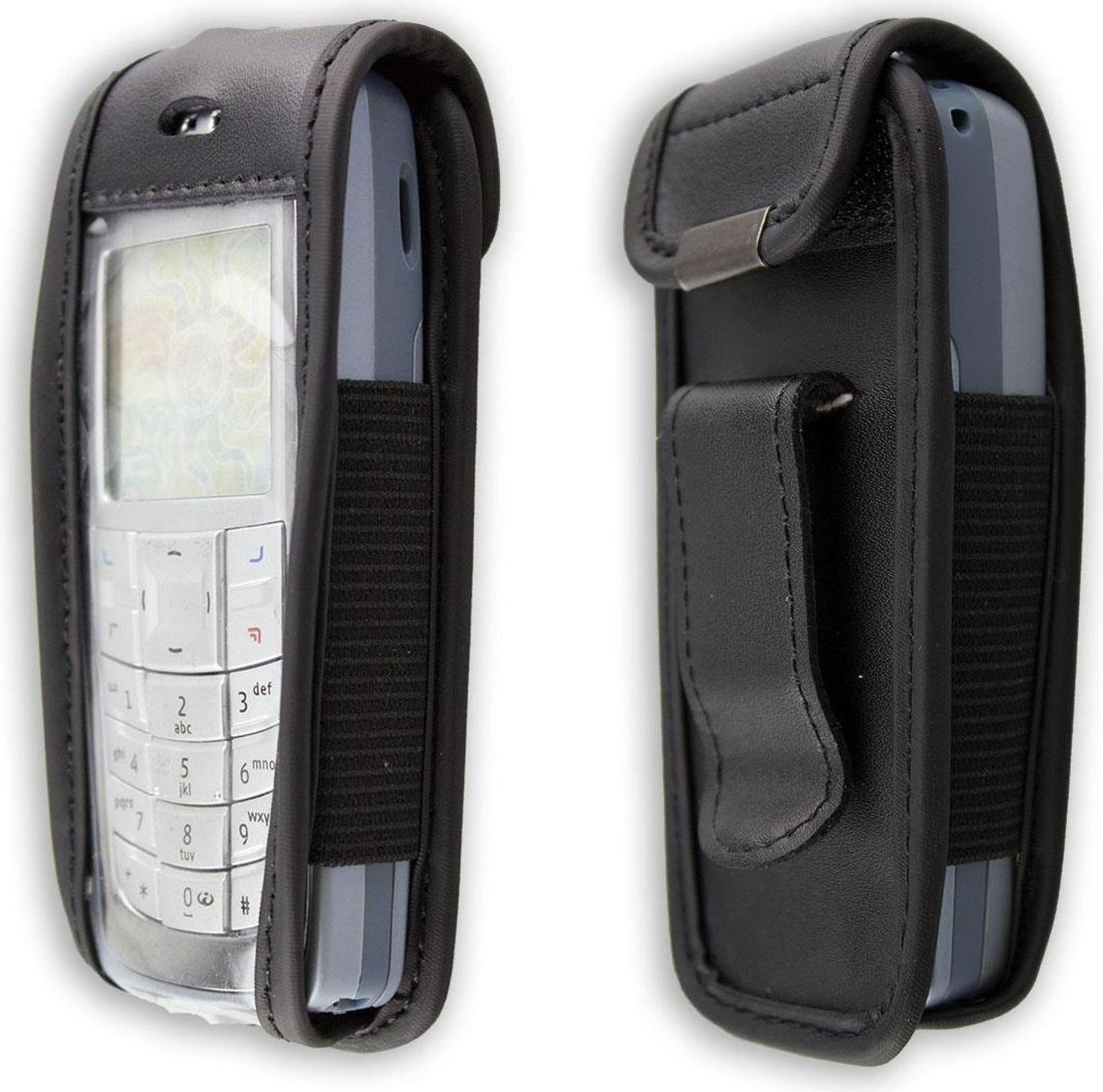 caseroxx Ledertasche mit Gürtelclip kompatibel mit Nokia 3100 und 3120 aus Echtleder, Tasche mit Gürtelclip und Sichtfenster Bild 3