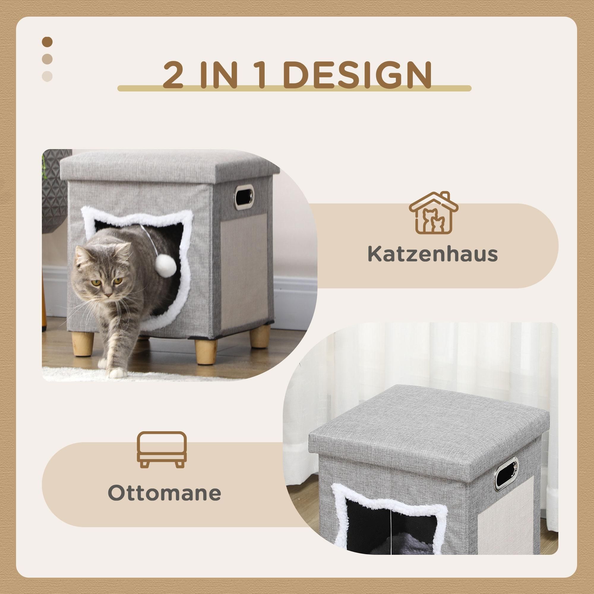 Katzenbett Plüsch Katzenhocker