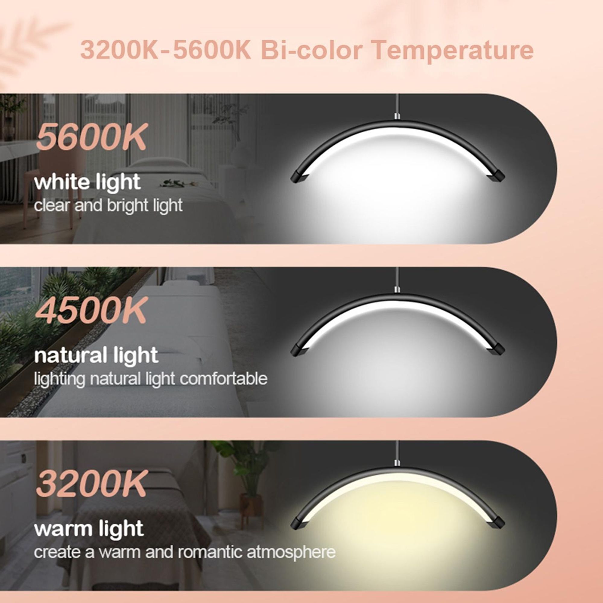 Andoer HD-M6X LED Videoleuchte 36W, 3200-5600K dimmbar, mit Stativ (180cm), Telefonhalter & Fernbedienung – für Make-up, Live-Streaming & Studio
