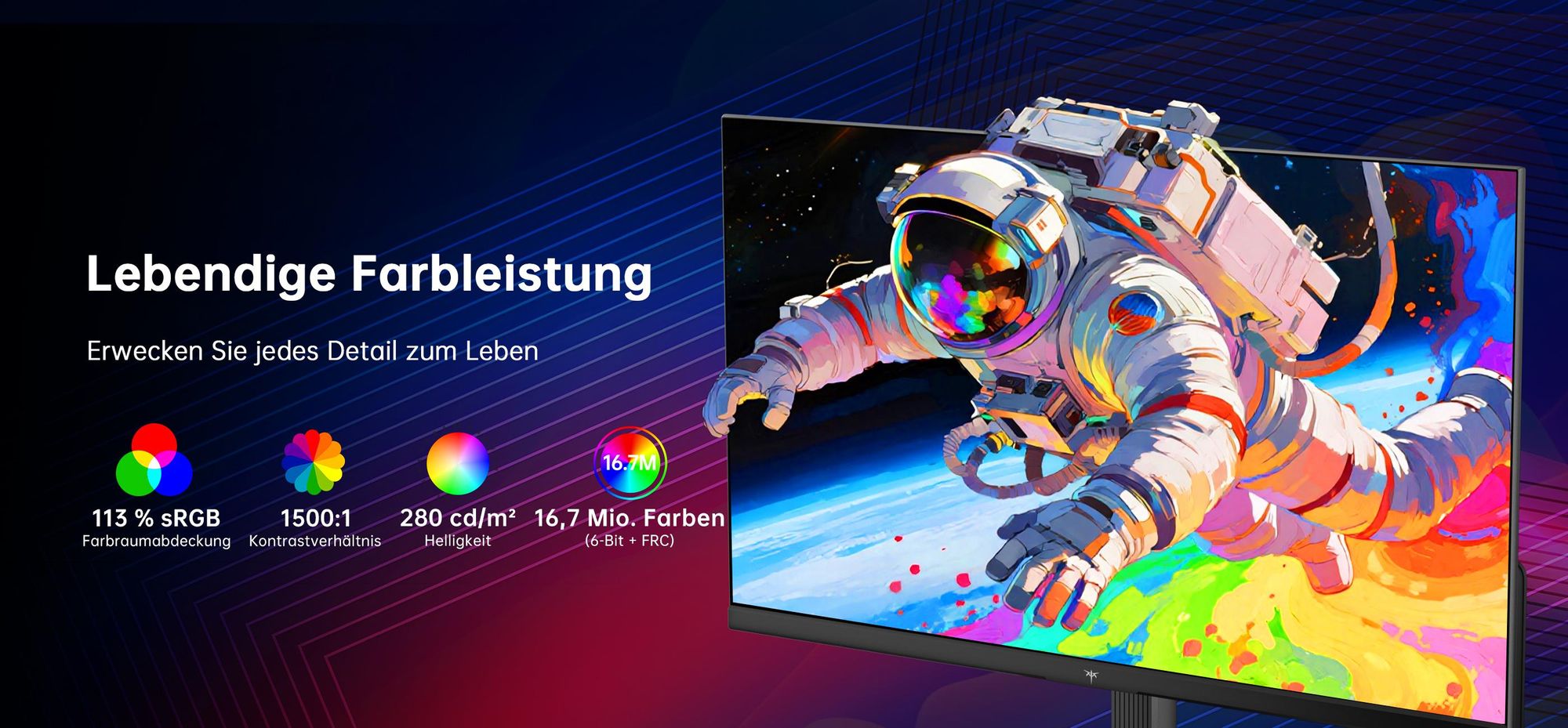KTC H24B9S-2 Gaming Monitor 23,8 Zoll Full HD 144Hz Fast IPS HDMI VESA Flicker-Free Low Blue Light