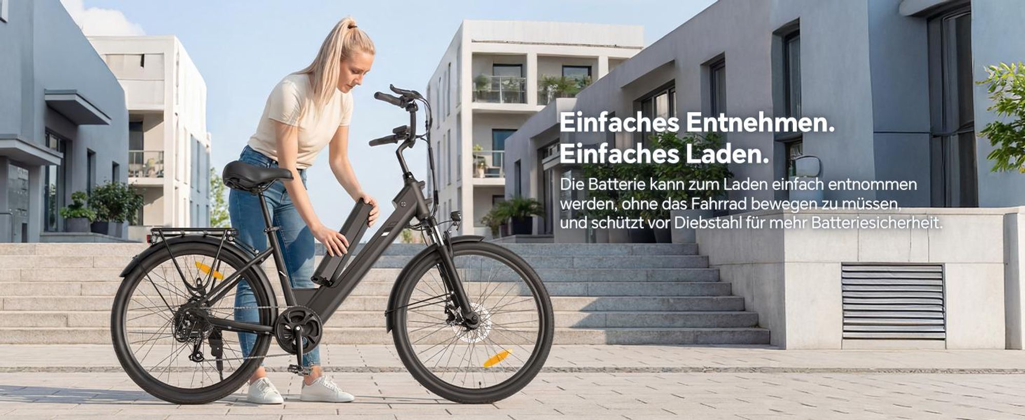 Touroll J2 ST Pro E-Bike Tiefeinsteiger mit 250W Motor, 100km Reichweite, Hydraulikbremsen, Shimano 7-Gang