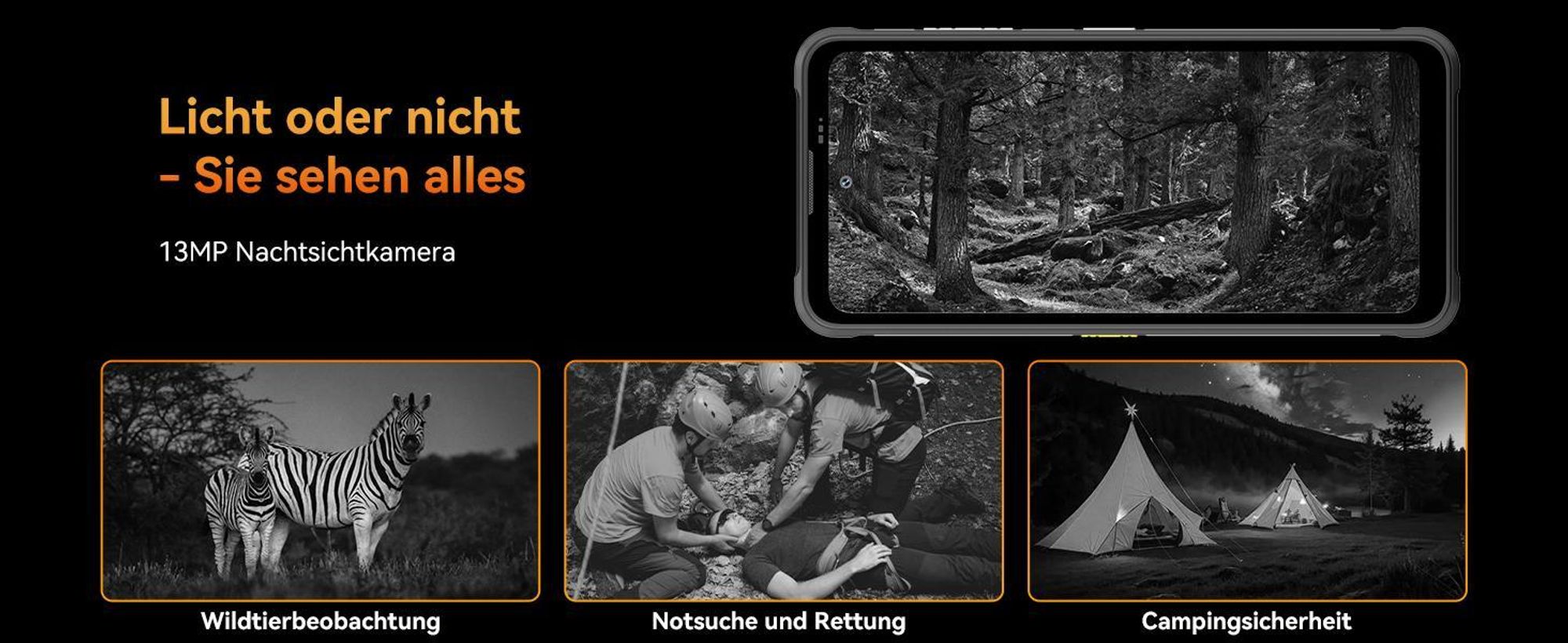 Blackview FORT 5  incl Aurabass1,AI Outdoor Handy,36(12+24)+256GB, 6,78" HD,120 Hz,NFC,IP68 und IP69K,108 MP Hauptkamera, Android 16,5000 mAh