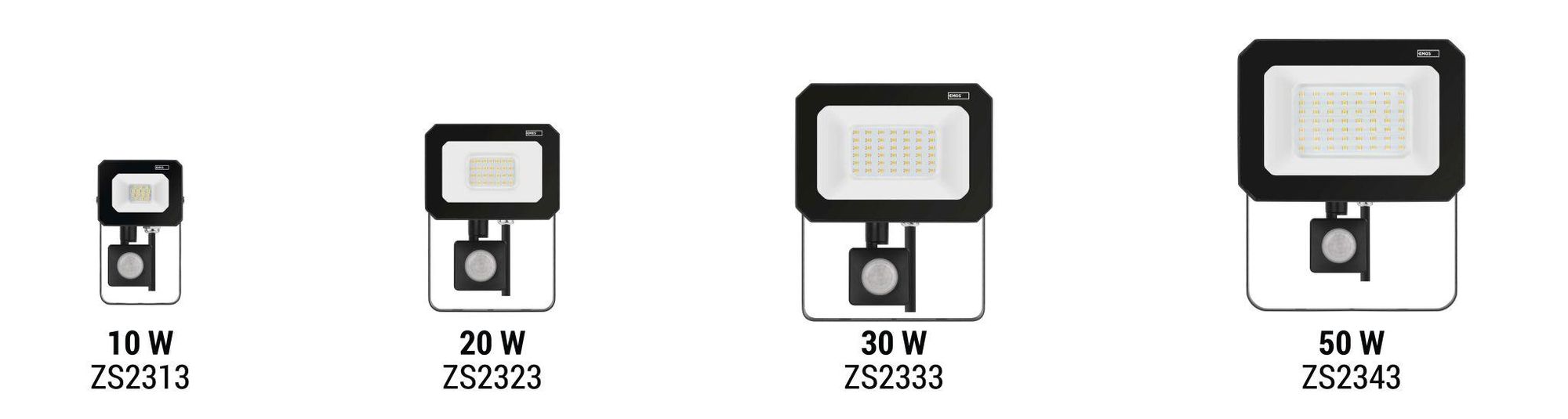 EMOS LED Strahler SIMPO 20 W mit Bewegungsmelder, für Außen, superhell 2000 lm, Neutralweiß 4000 K, Lebensdauer 25000 St., ZS2323